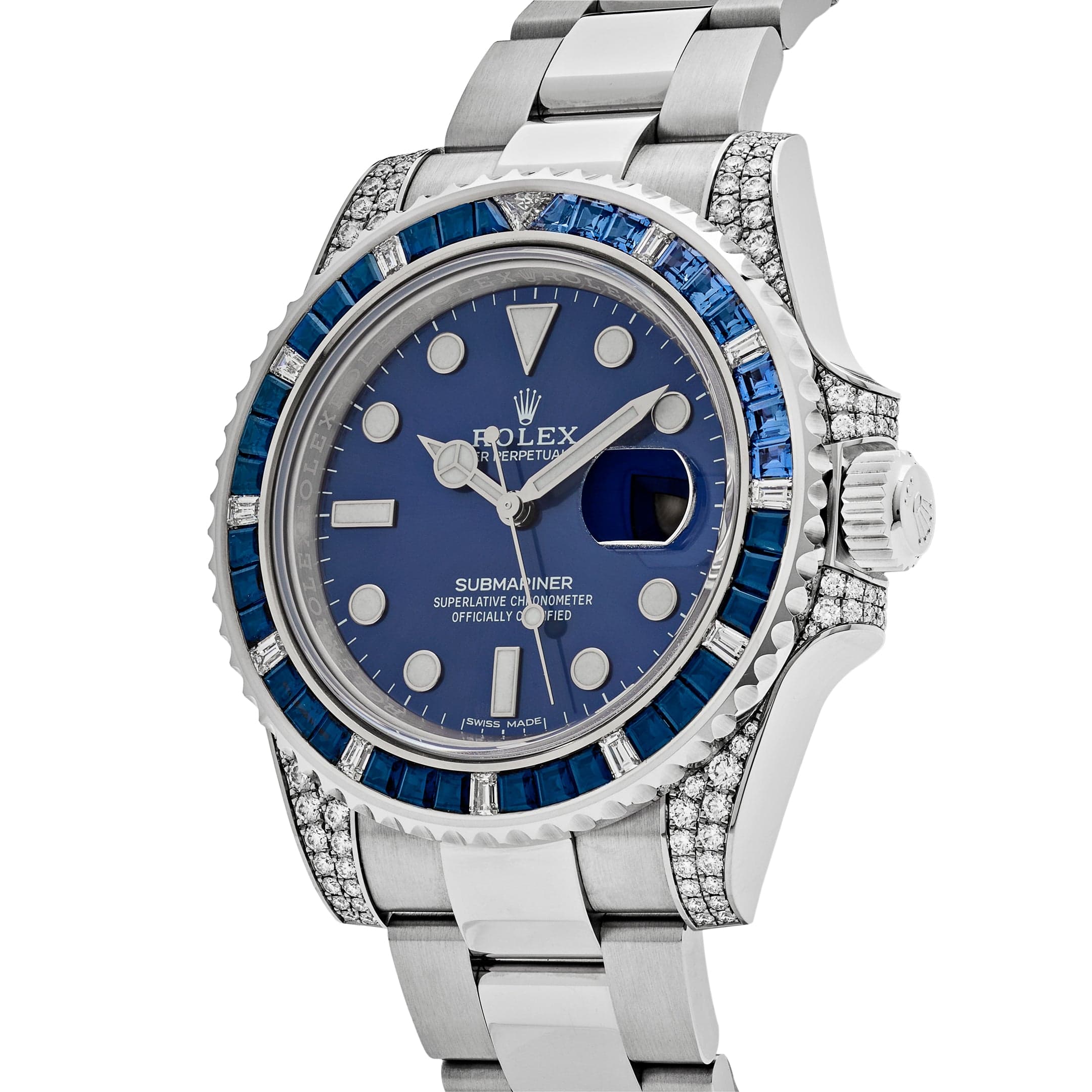 Submariner  Date White Gold Diamond Blue Dial 40mm Product Image 1