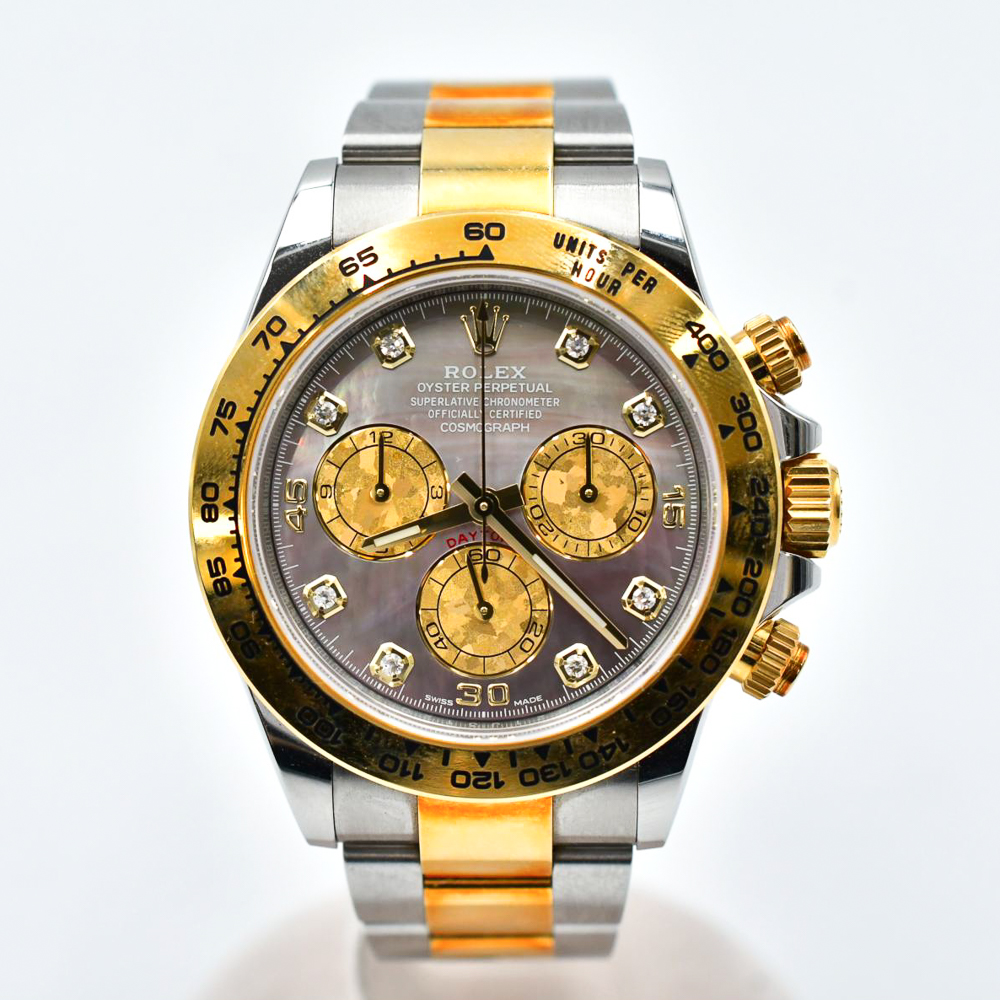 Daytona Yellow Gold & Steel Black Mother of Pearl Dial 40mm Product Image 1