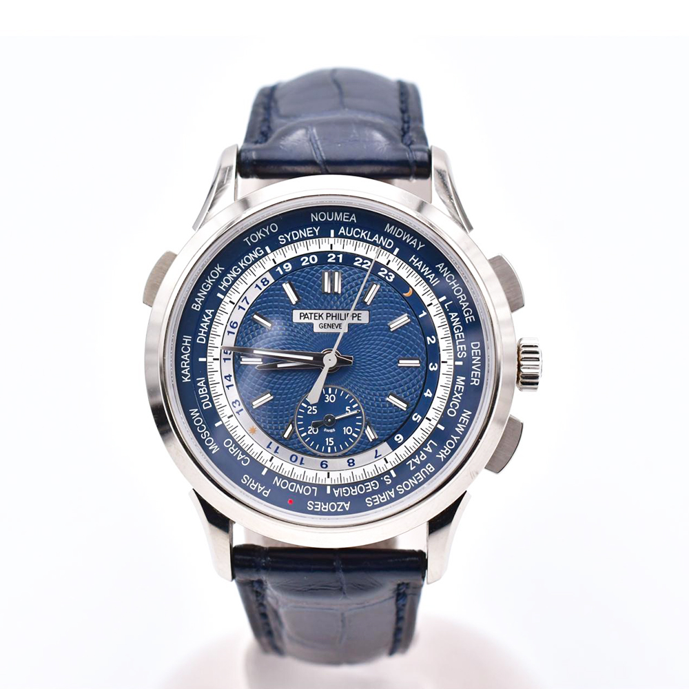 Complications World Time Chronograph White Gold Blue Dial "Hong Kong" 39mm Product Image 1