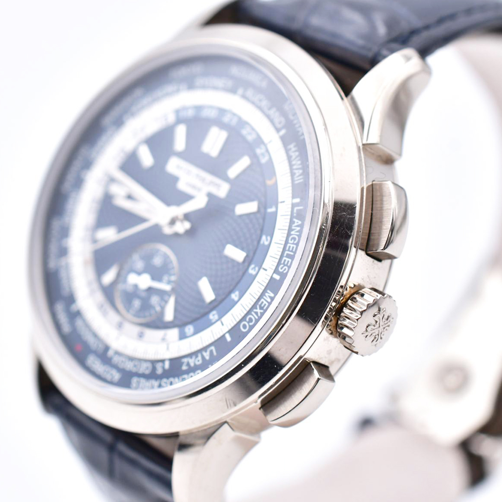 Complications World Time Chronograph White Gold Blue Dial "Hong Kong" 39mm Product Image 3
