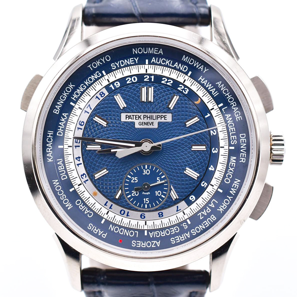 Complications World Time Chronograph White Gold Blue Dial "Hong Kong" 39mm Product Image 2