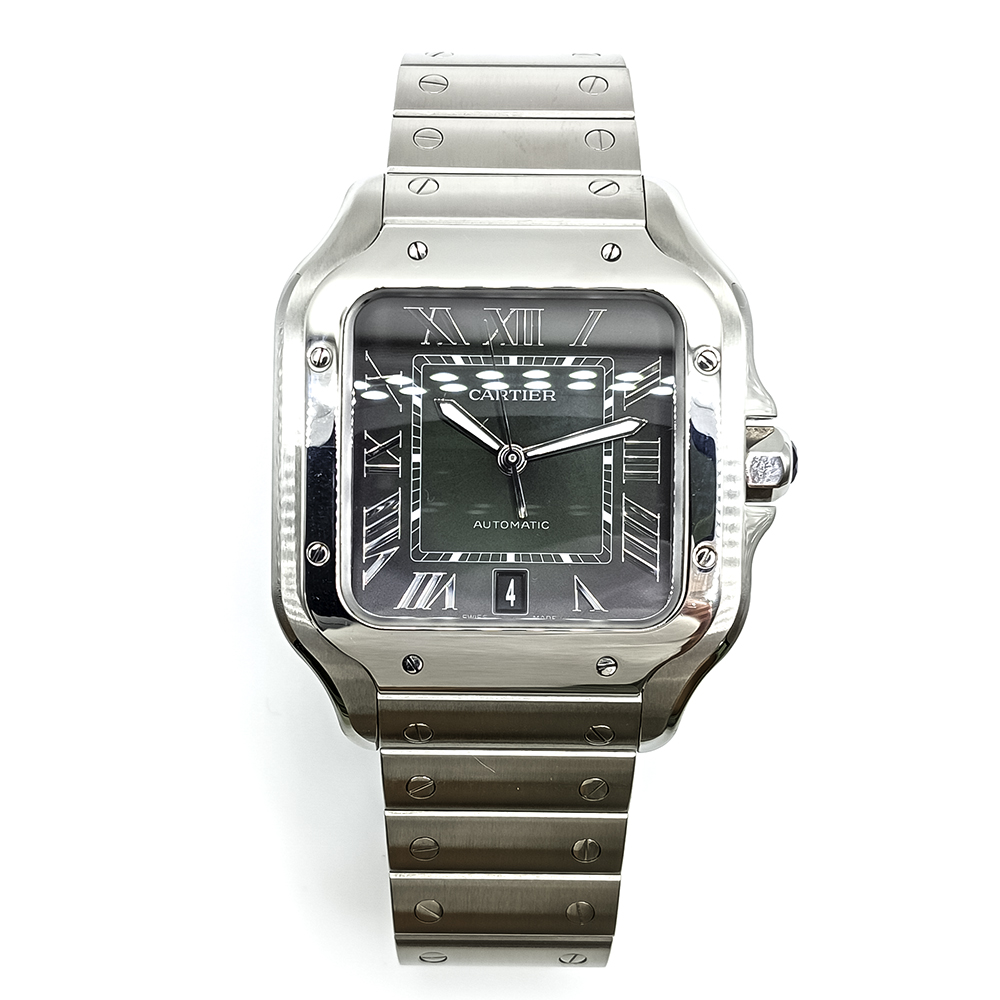 Santos de Cartier Santos De Cartier Steel Green Dial 39mm Product Image 1