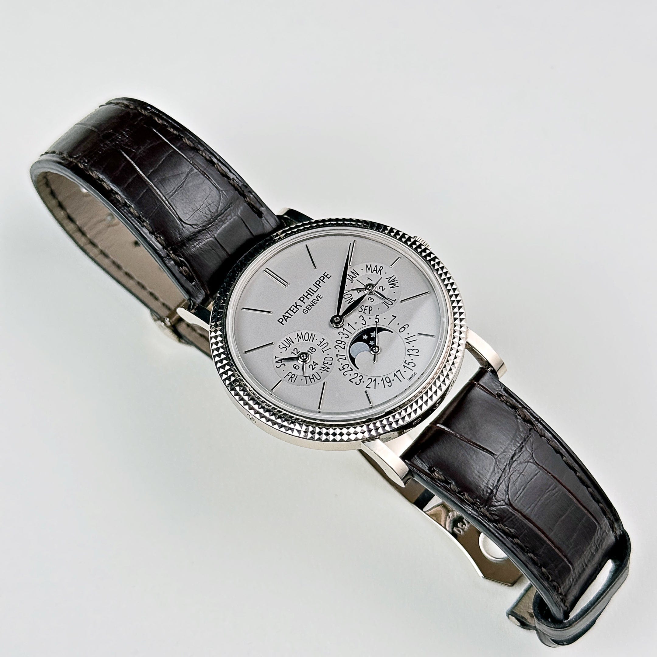 Perpetual Calendar White Gold Silver Dial 38mm Product Image 1