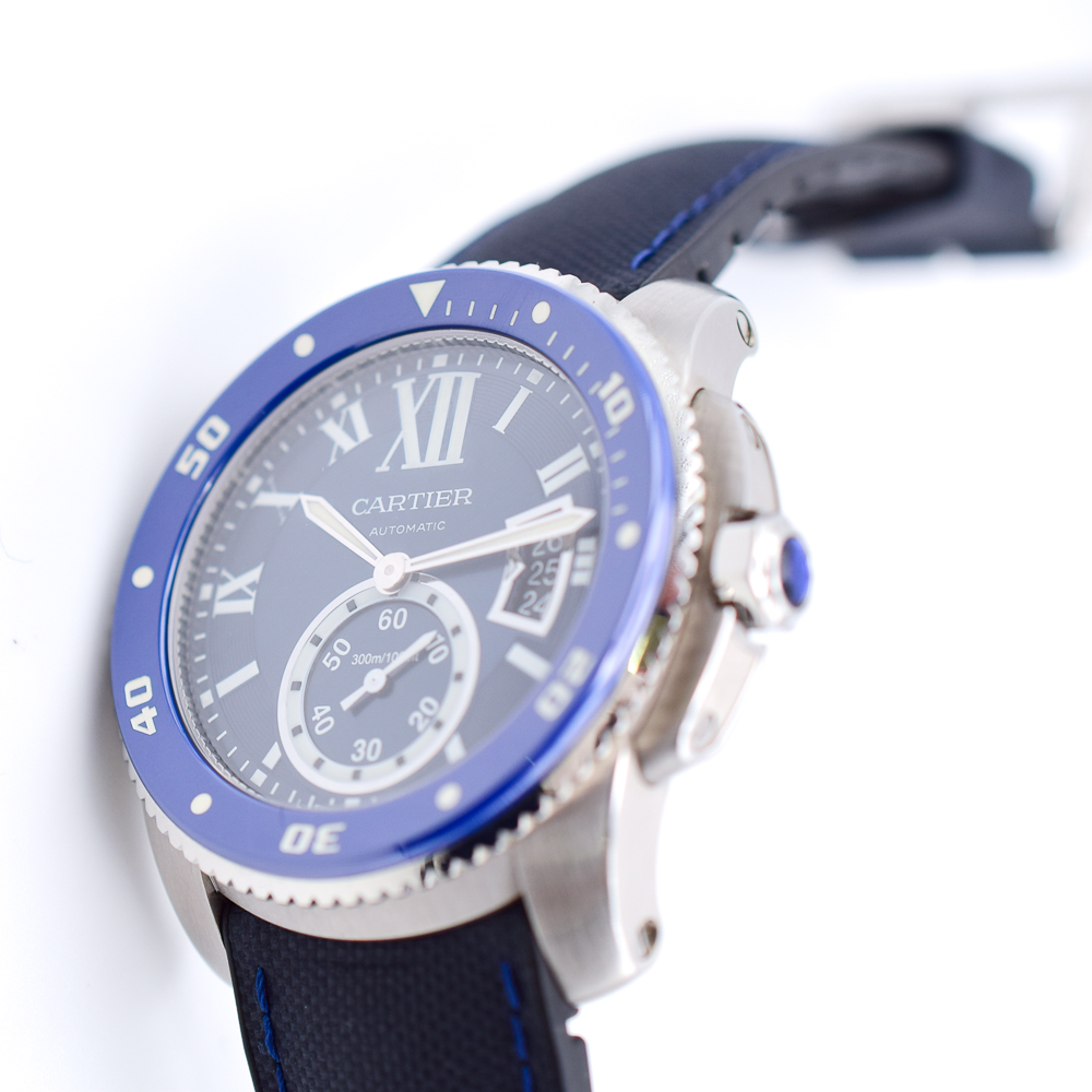 Calibre de Cartier Steel Blue Dial 42mm Product Image 3