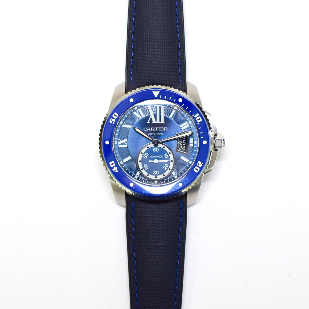 Calibre de Cartier Steel Blue Dial 42mm Product Image 1