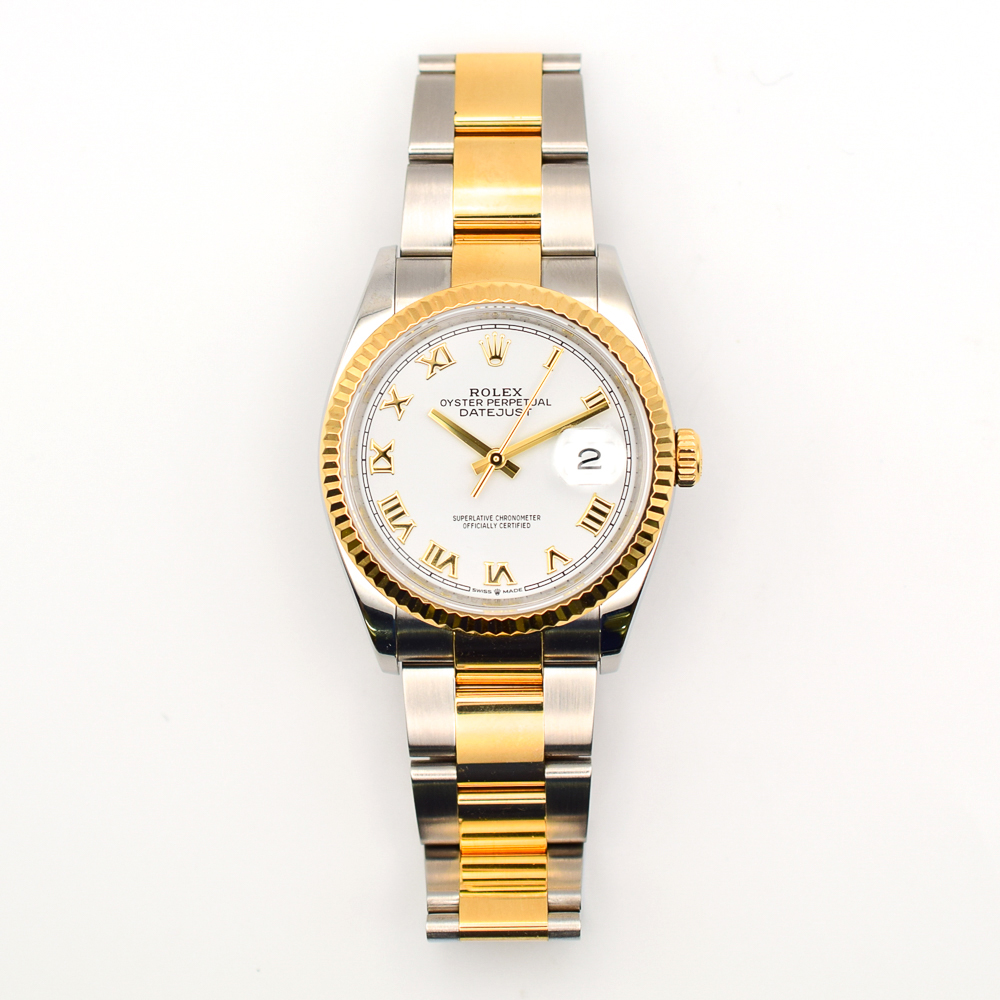 Datejust Yellow Gold & Steel White Dial 36mm Product Image 1