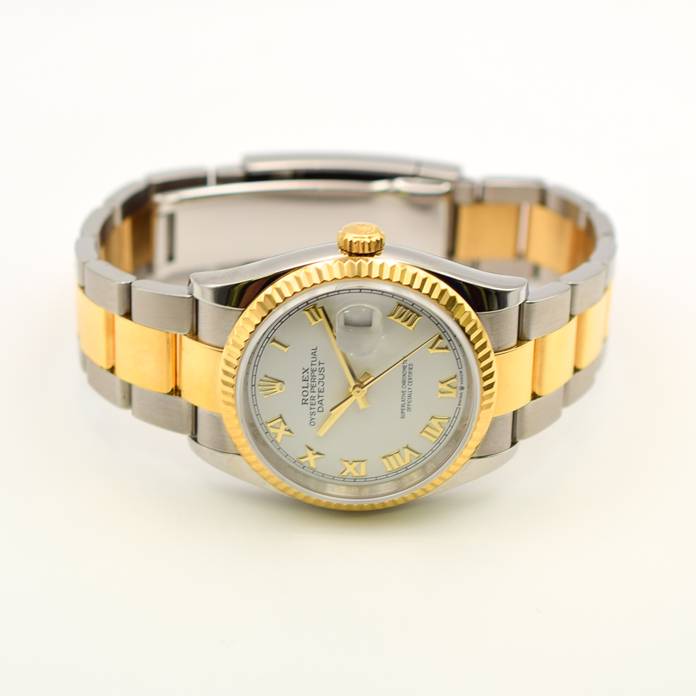 Datejust Yellow Gold & Steel White Dial 36mm Product Image 2