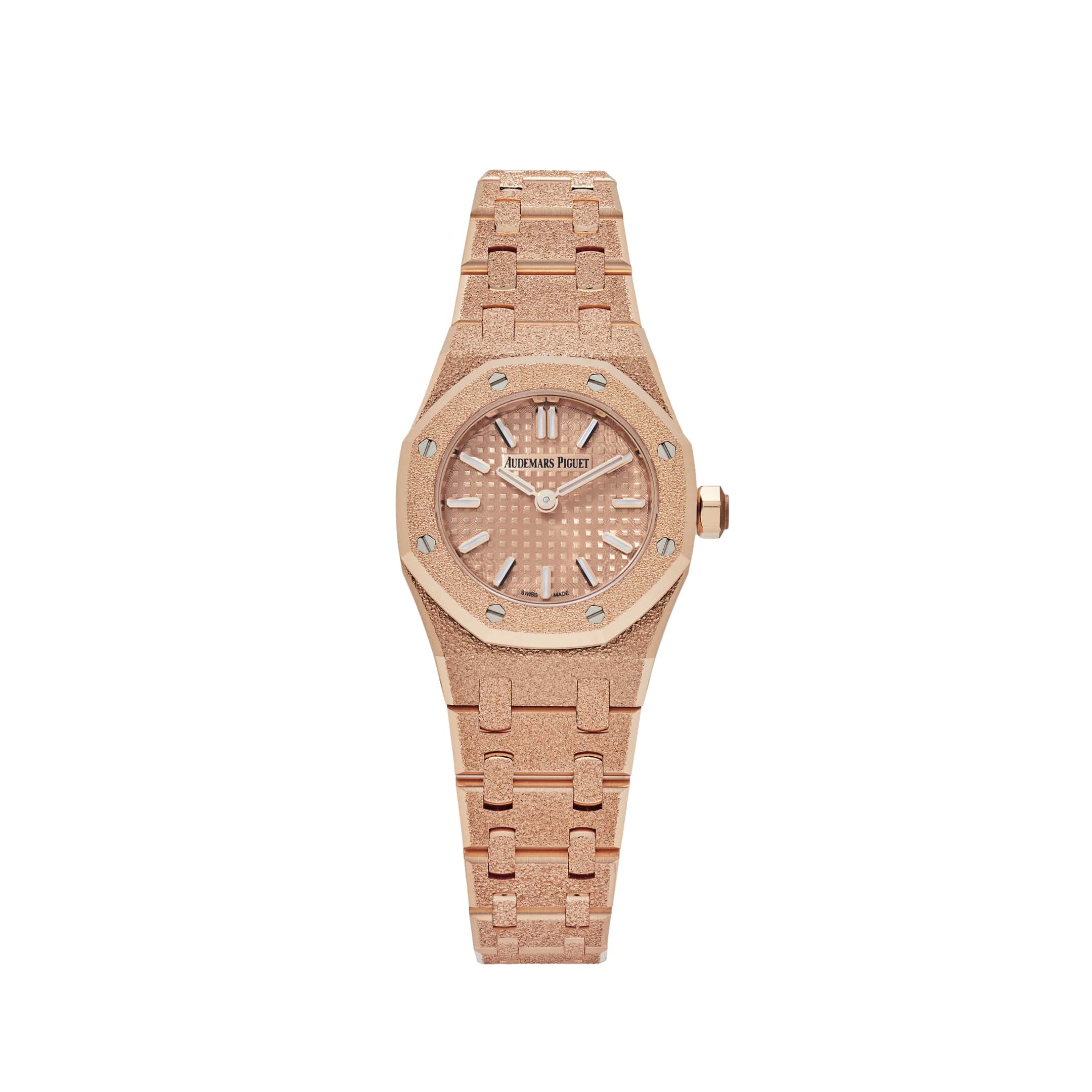 Audemars Piguet Royal Oak Mini Frosted Rose Gold Pink Dial 23mm