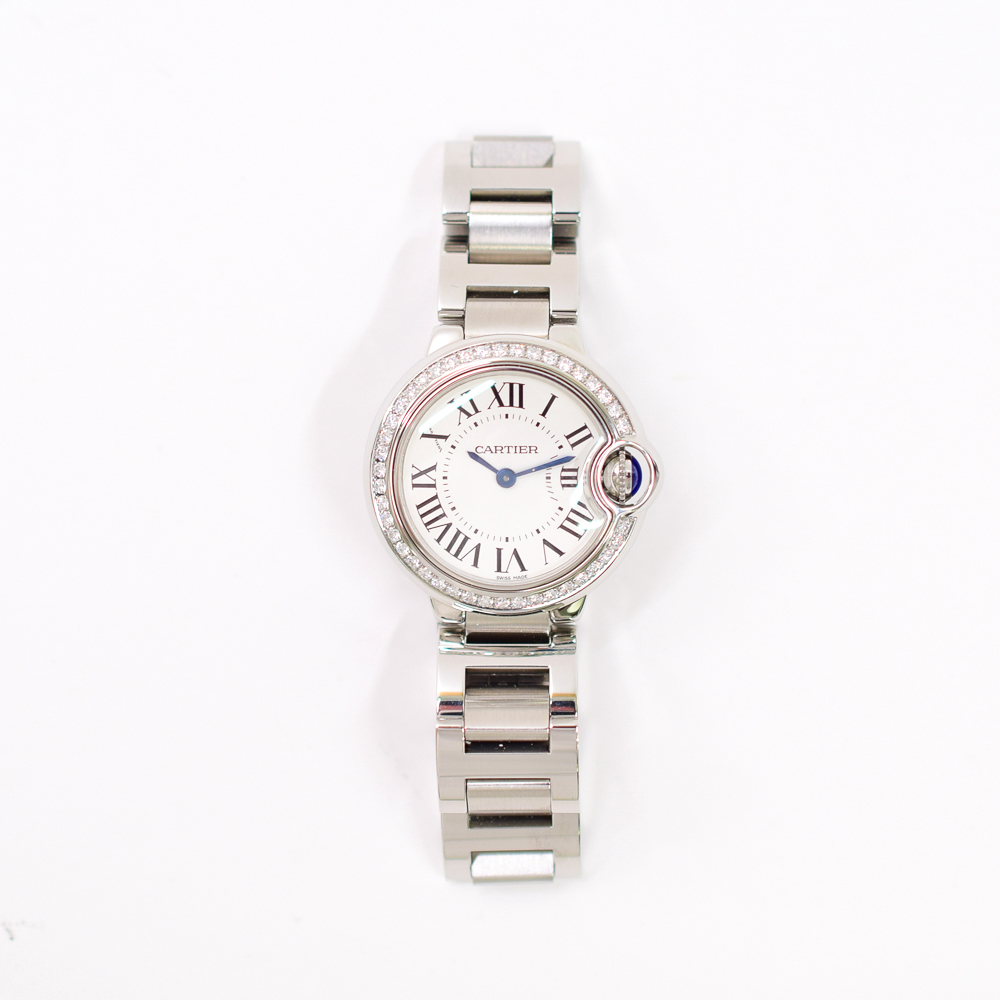 Ballon Bleu de Cartier Steel Diamond White Dial 28mm Product Image 1