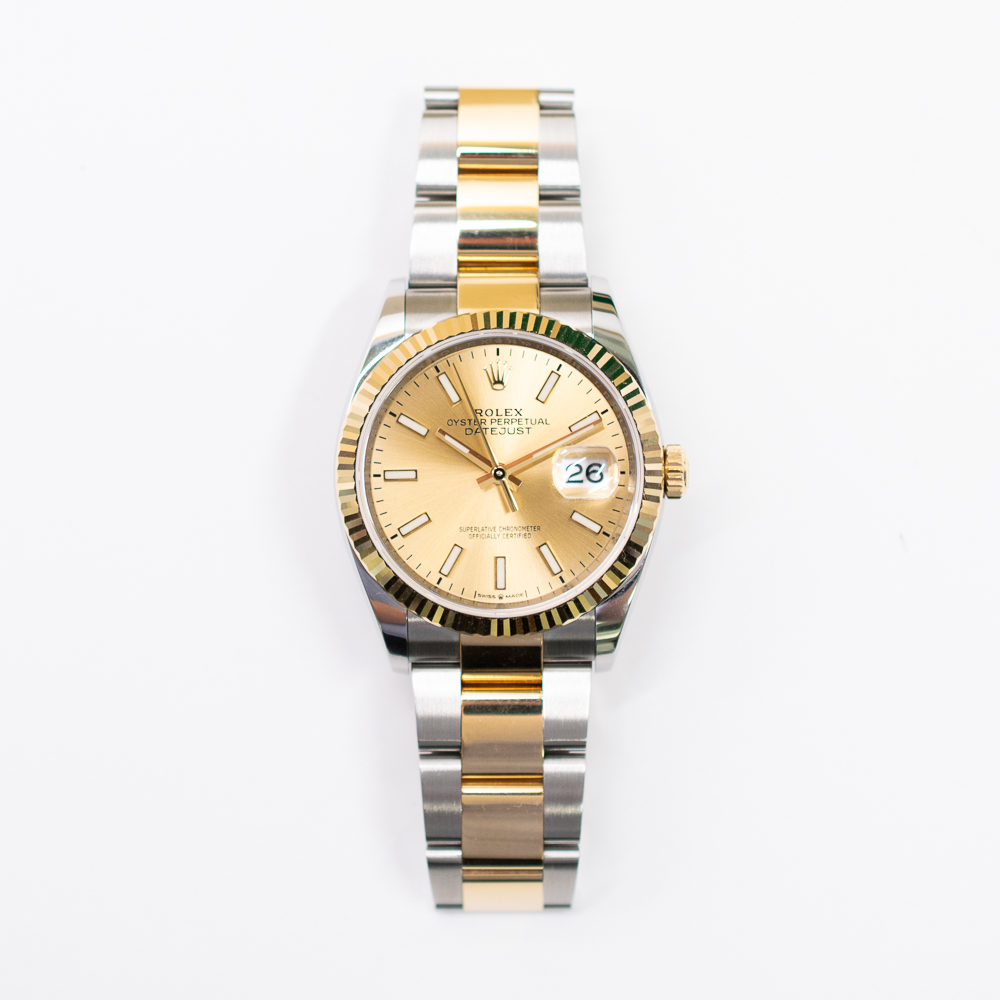 Datejust Yellow Gold & Steel Champagne Dial 36mm Product Image 1