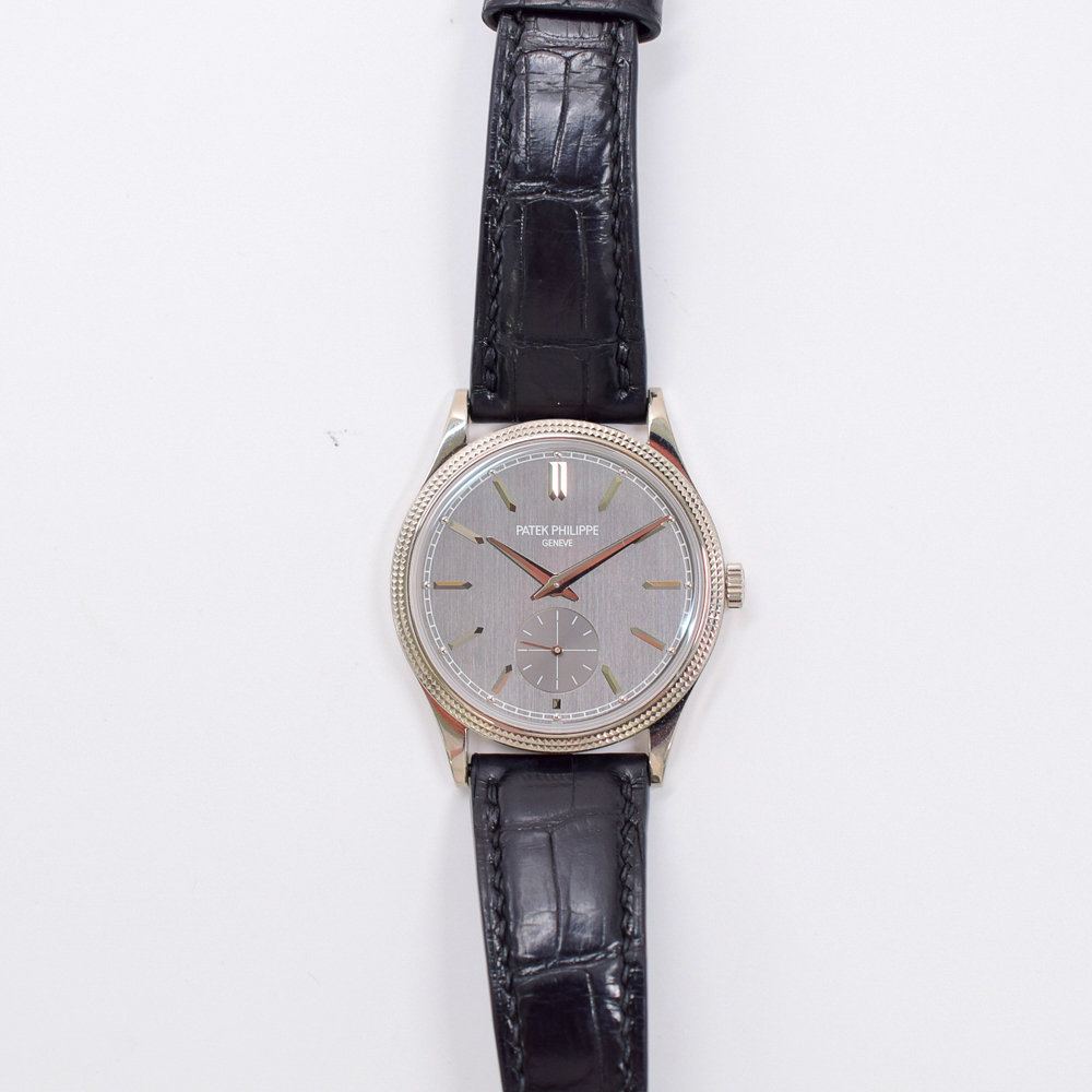 Calatrava Clous de Paris White Gold Grey Dial 39mm Product Image 1