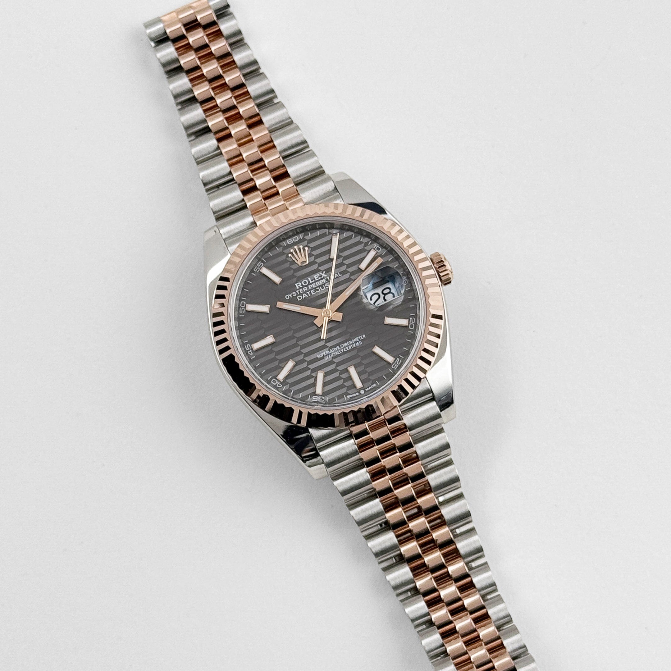 Datejust Rose Gold & Steel Jubilee Grey Dial 41mm Product Image 1
