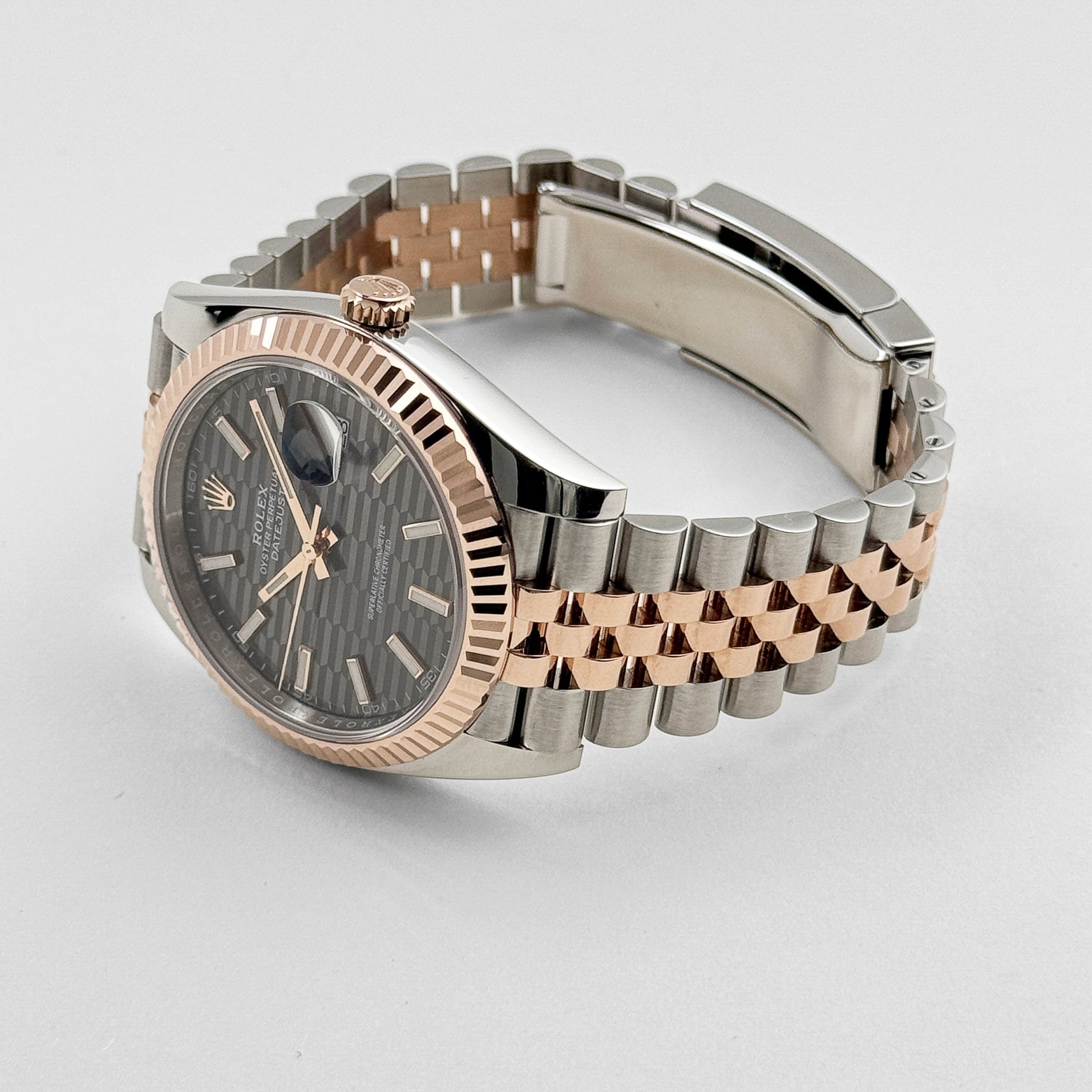 Datejust Rose Gold & Steel Jubilee Grey Dial 41mm Product Image 3