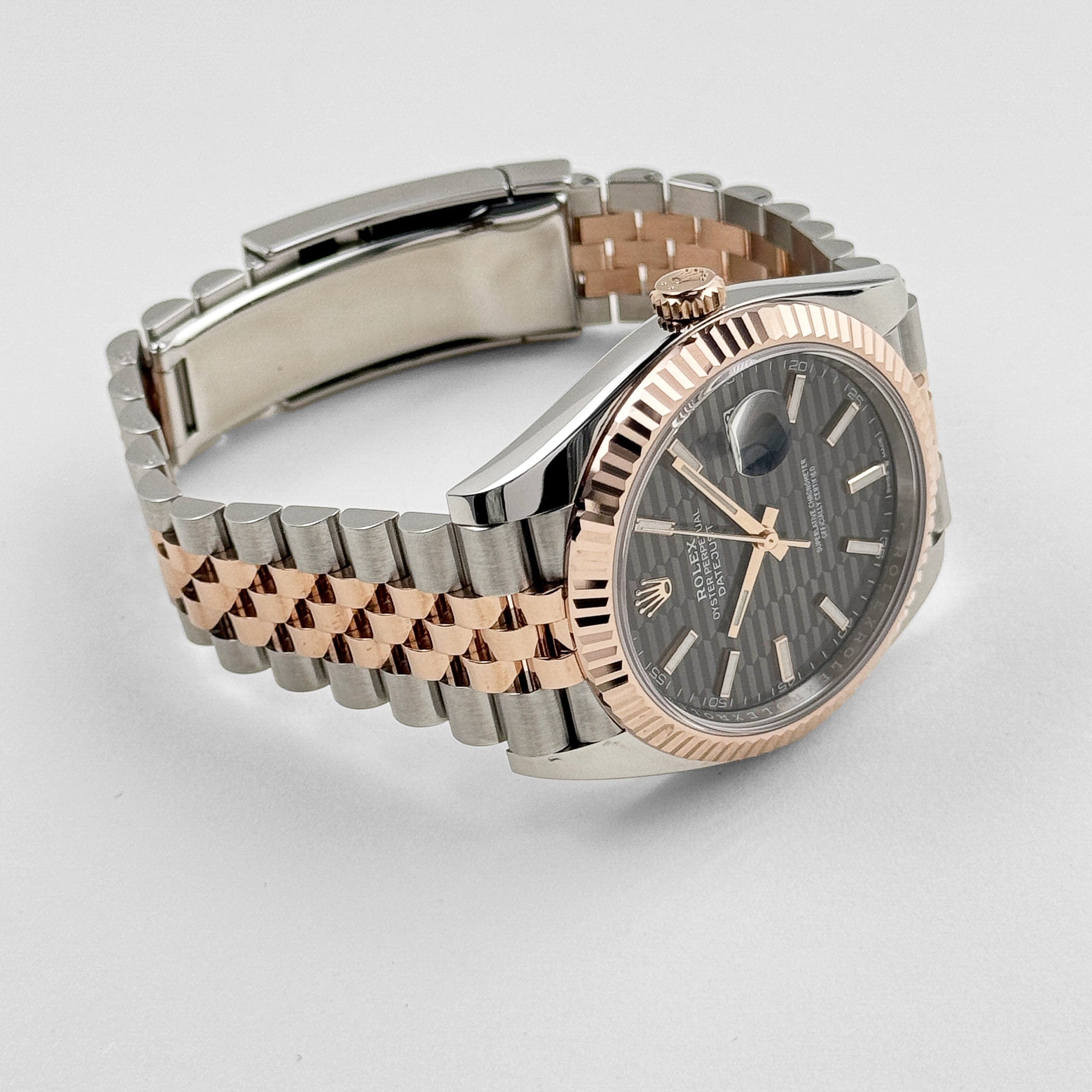 Datejust Rose Gold & Steel Jubilee Grey Dial 41mm Product Image 2