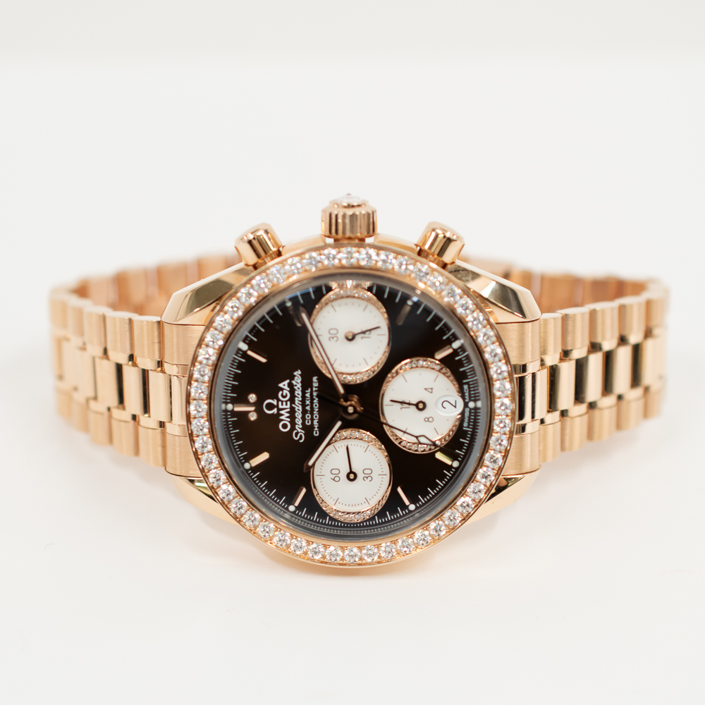 Speedmaster Date Rose Gold Diamond Brown Dial 38mm Product Image 2