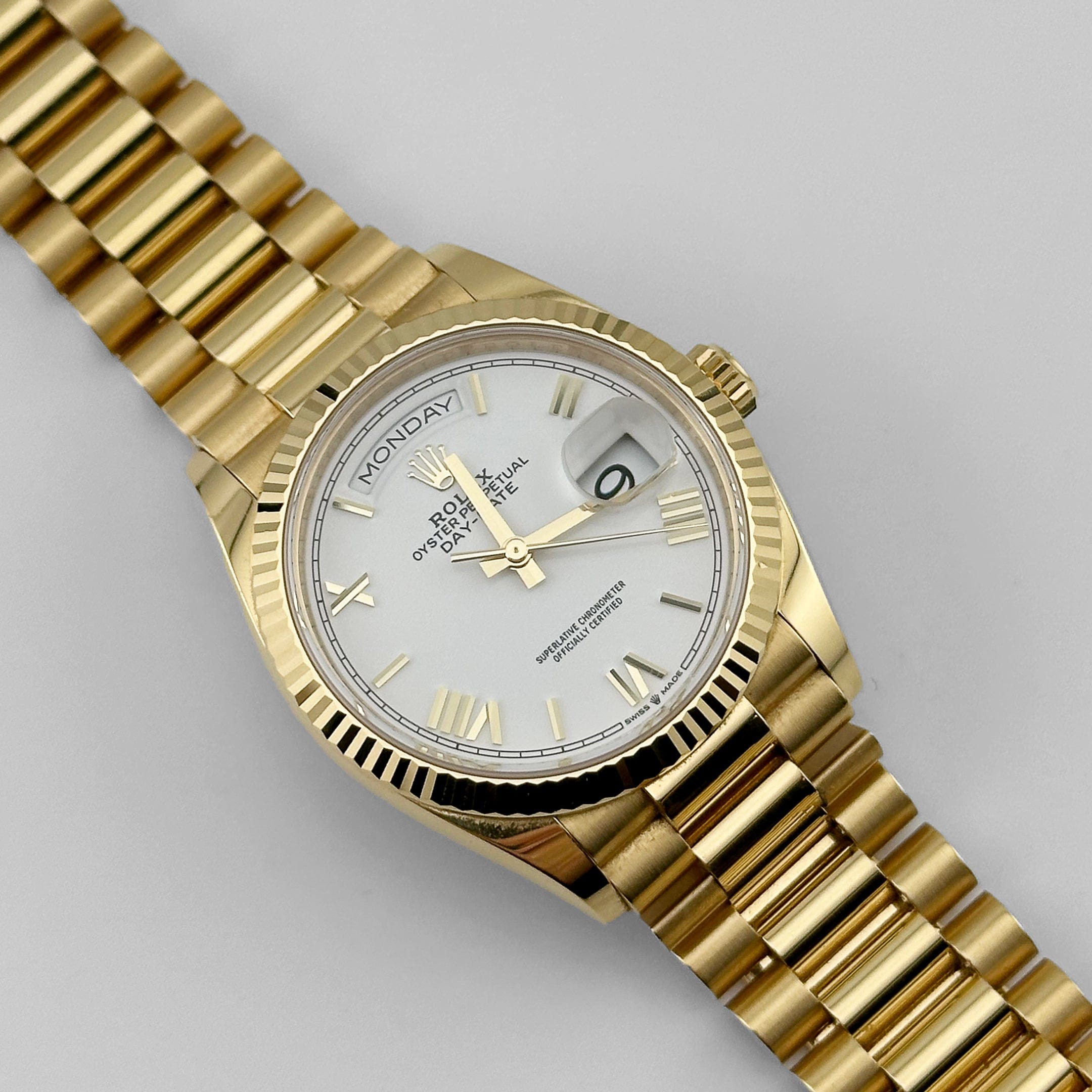 Day-Date Yellow Gold White Dial 36mm Product Image 1