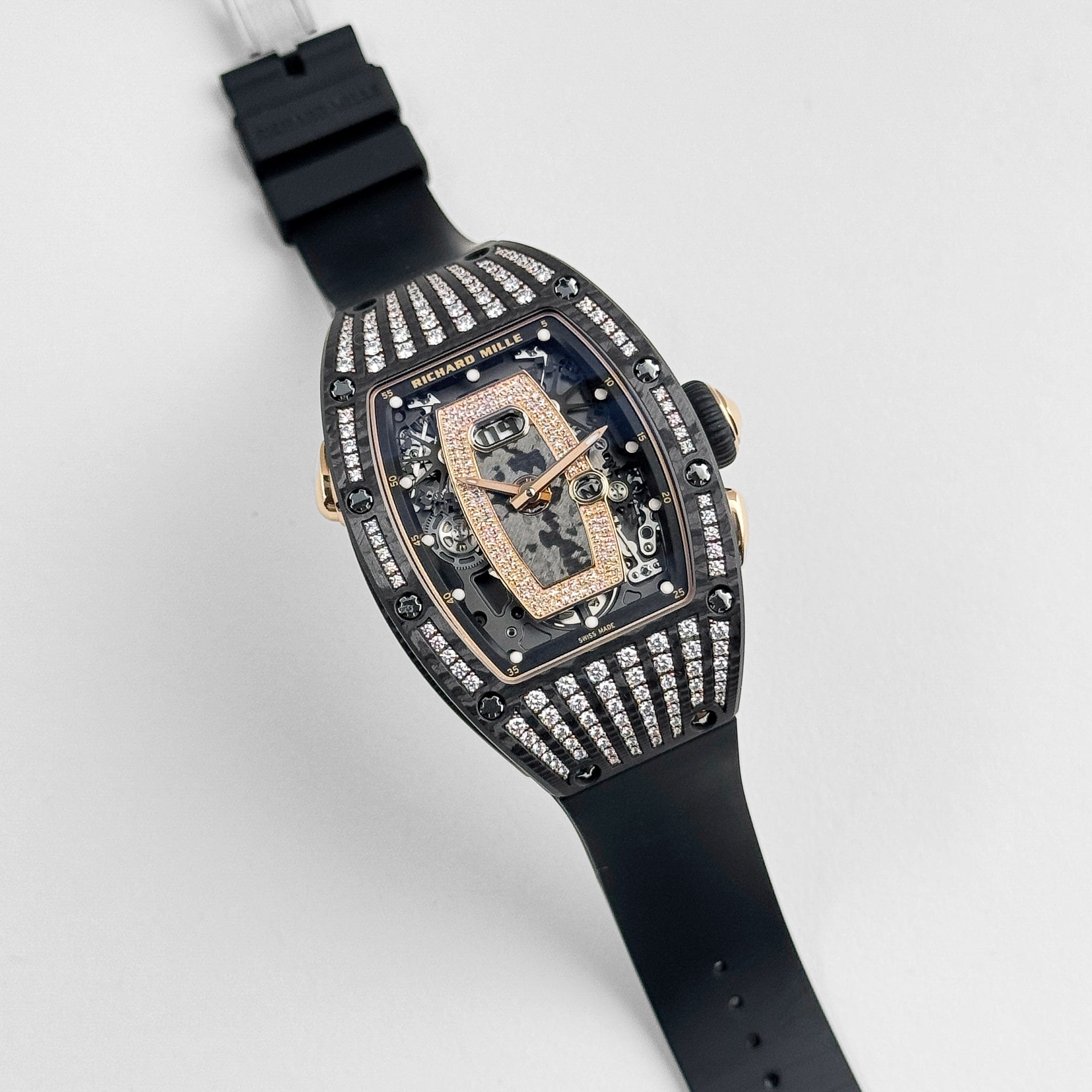 RM37 Rose Gold Carbon TPT Diamond Product Image 1