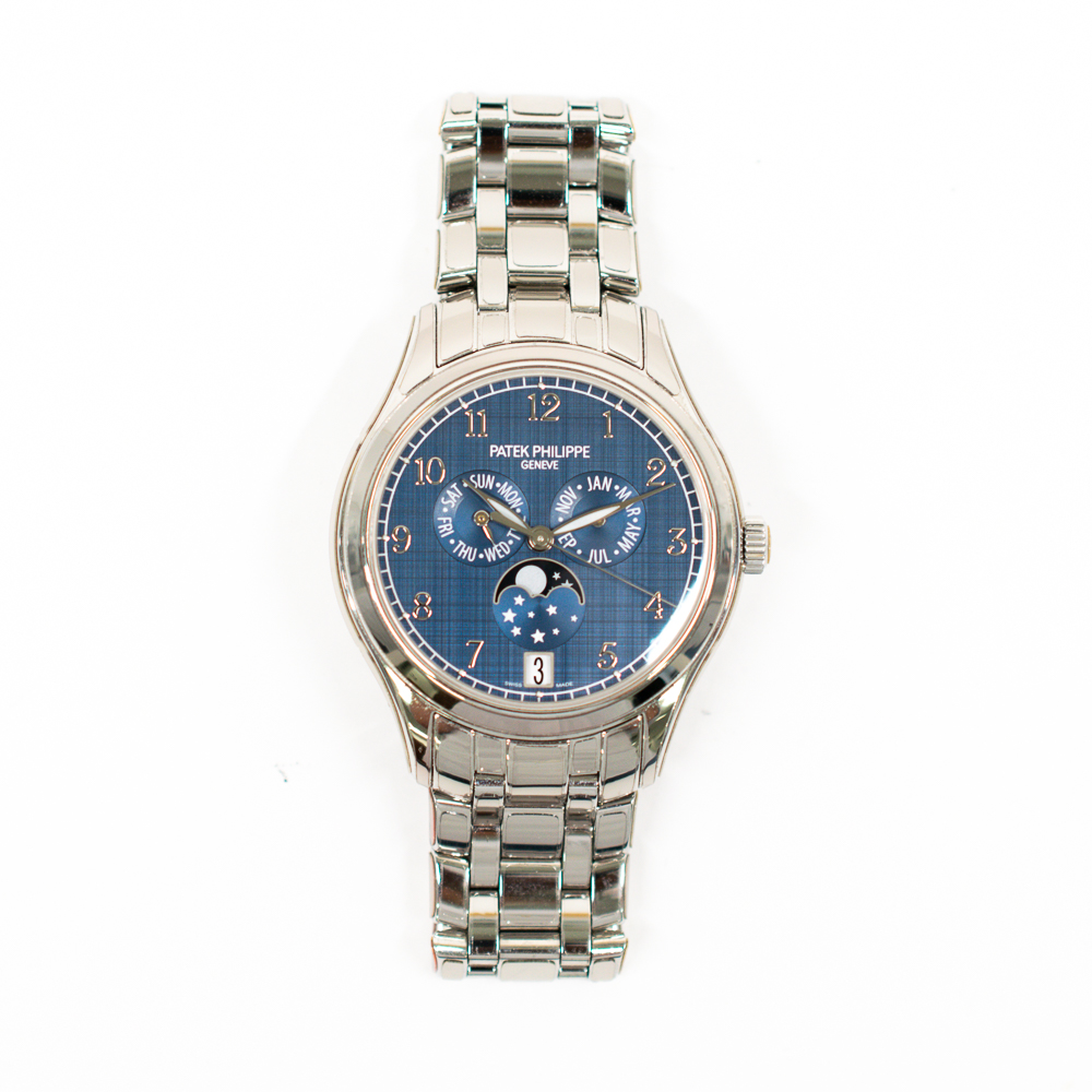 Annual Calendar Steel Blue Dial 38mm Product Image 1