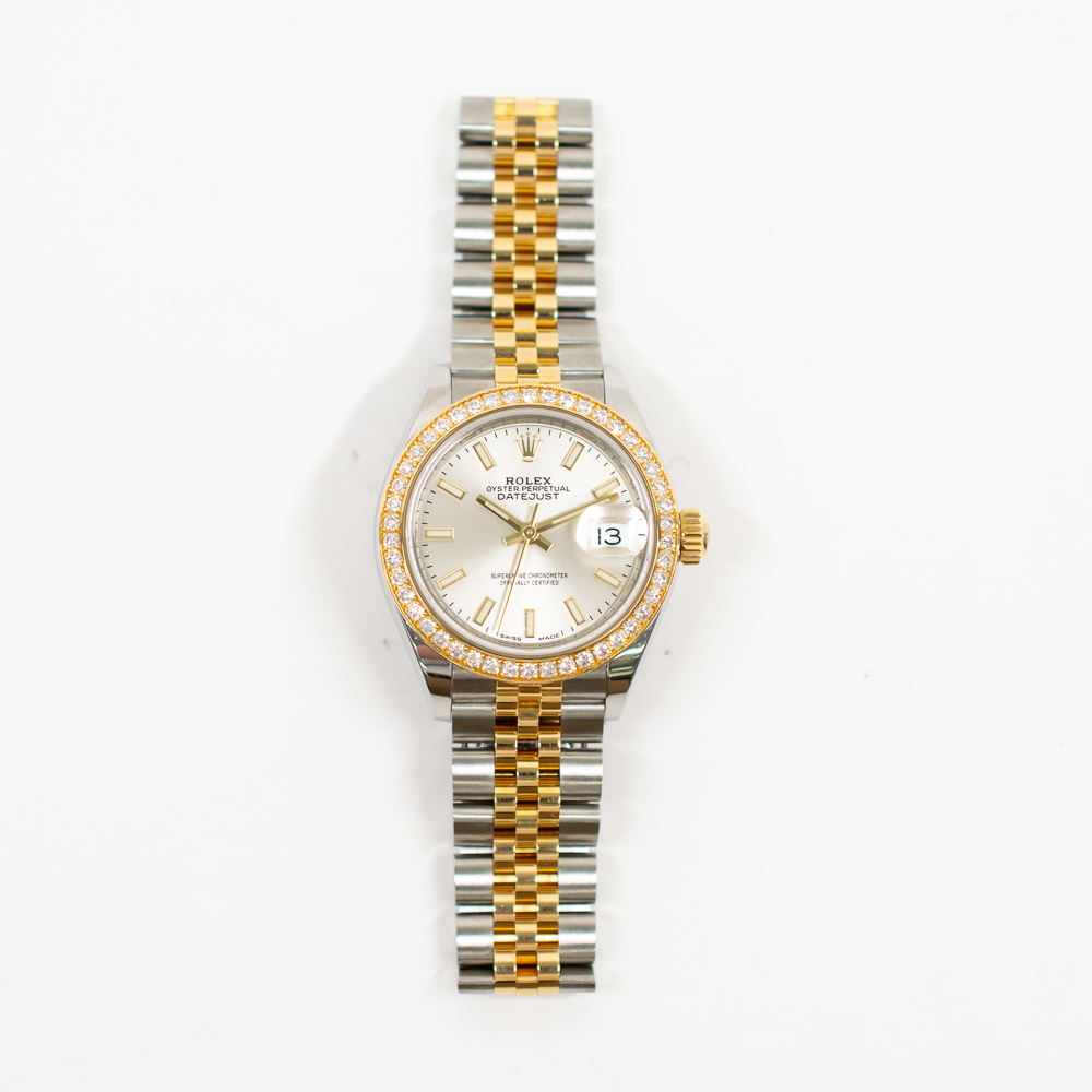 Lady-Datejust Yellow Gold & Steel Diamond Silver Dial 28mm Product Image 1
