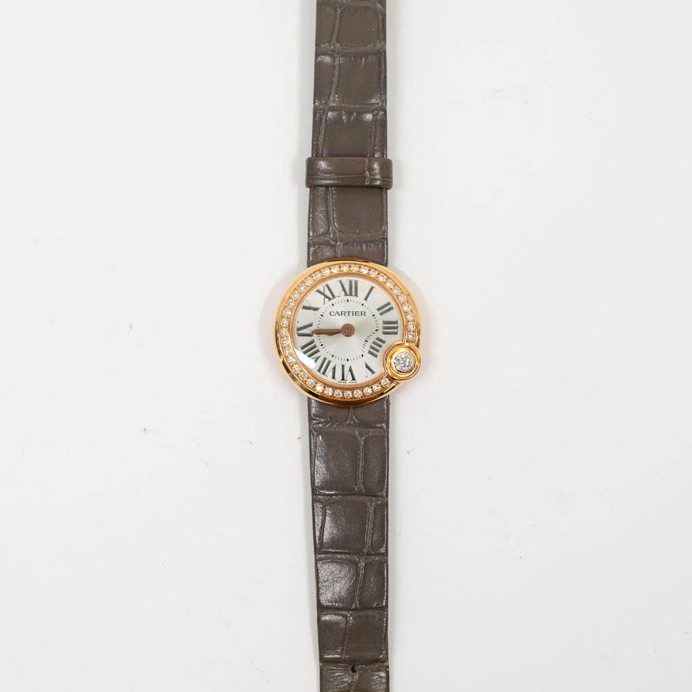 Ballon Blanc de Cartier Rose Gold Diamond Silver Dial 26mm Product Image 1