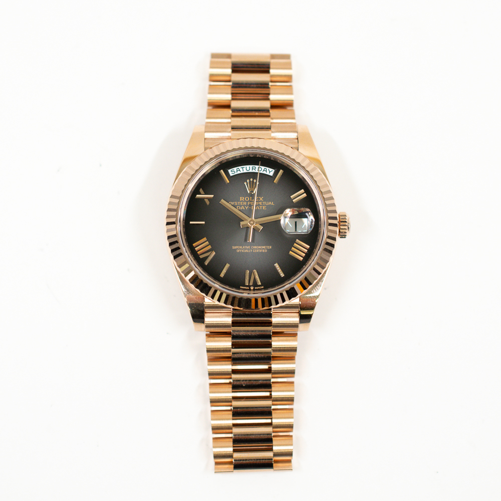 Day-Date Rose Gold Grey Black Dial 40mm Product Image 1
