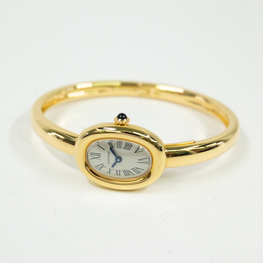 Baignoire de Cartier Size 16 Yellow Gold Silver Dial 24mm Product Image 1
