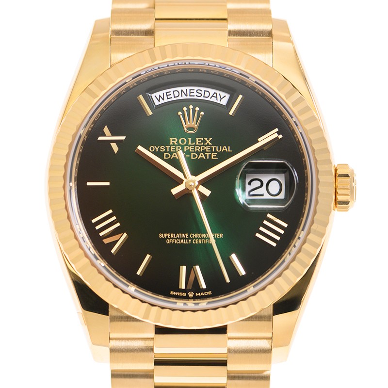 Day-Date Yellow Gold Green Ombré Dial 36mm Product Image 3
