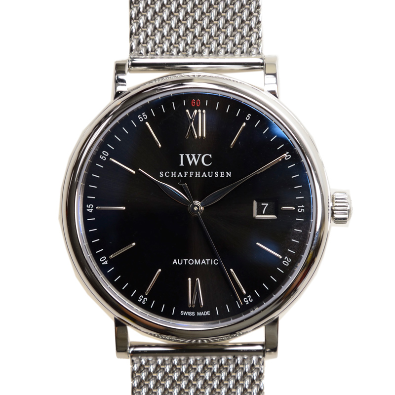 Portofino Steel Black Dial 40mm Product Image 1
