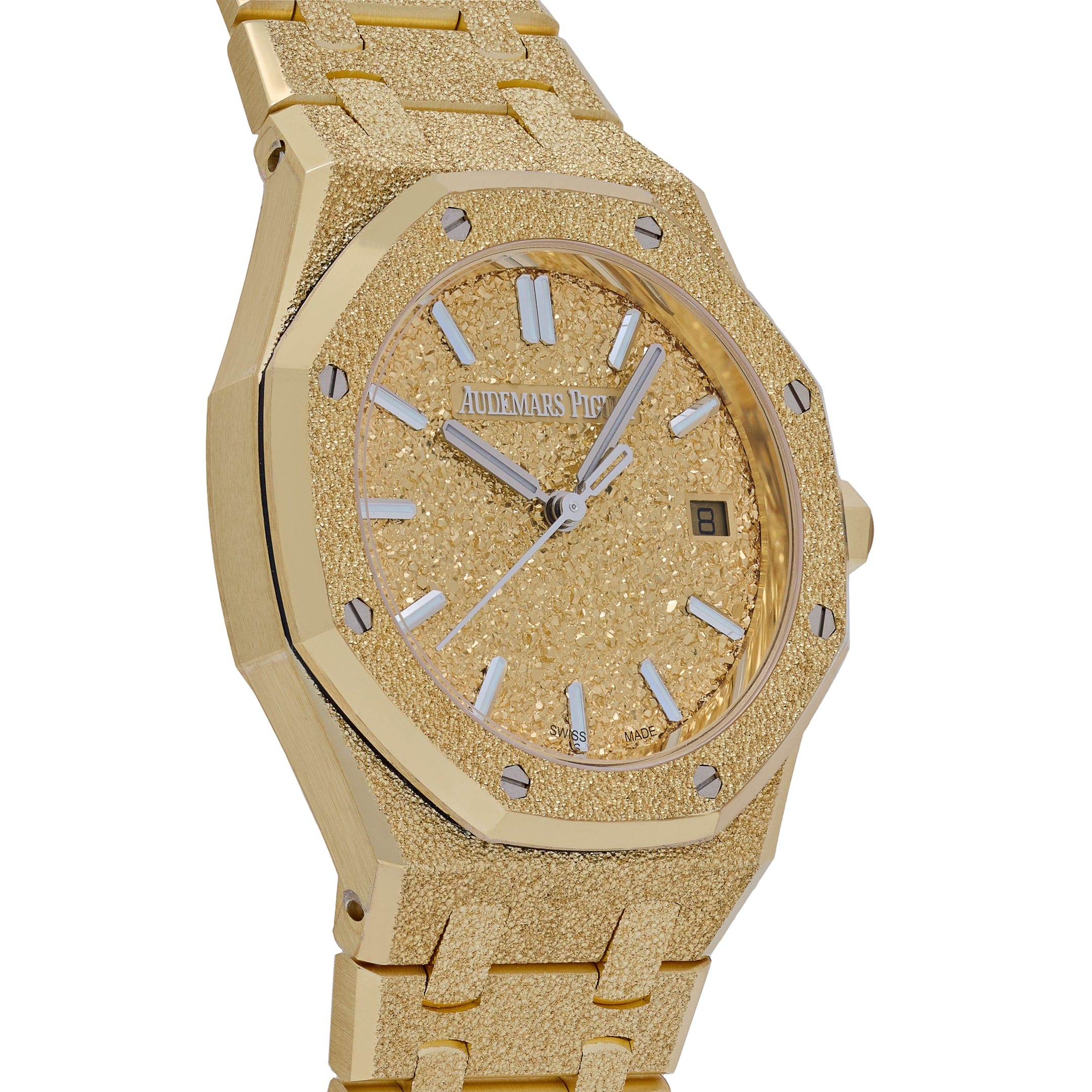 Royal Oak Frosted Yellow Gold Crystal Sand Dial 34mm Product Image 2