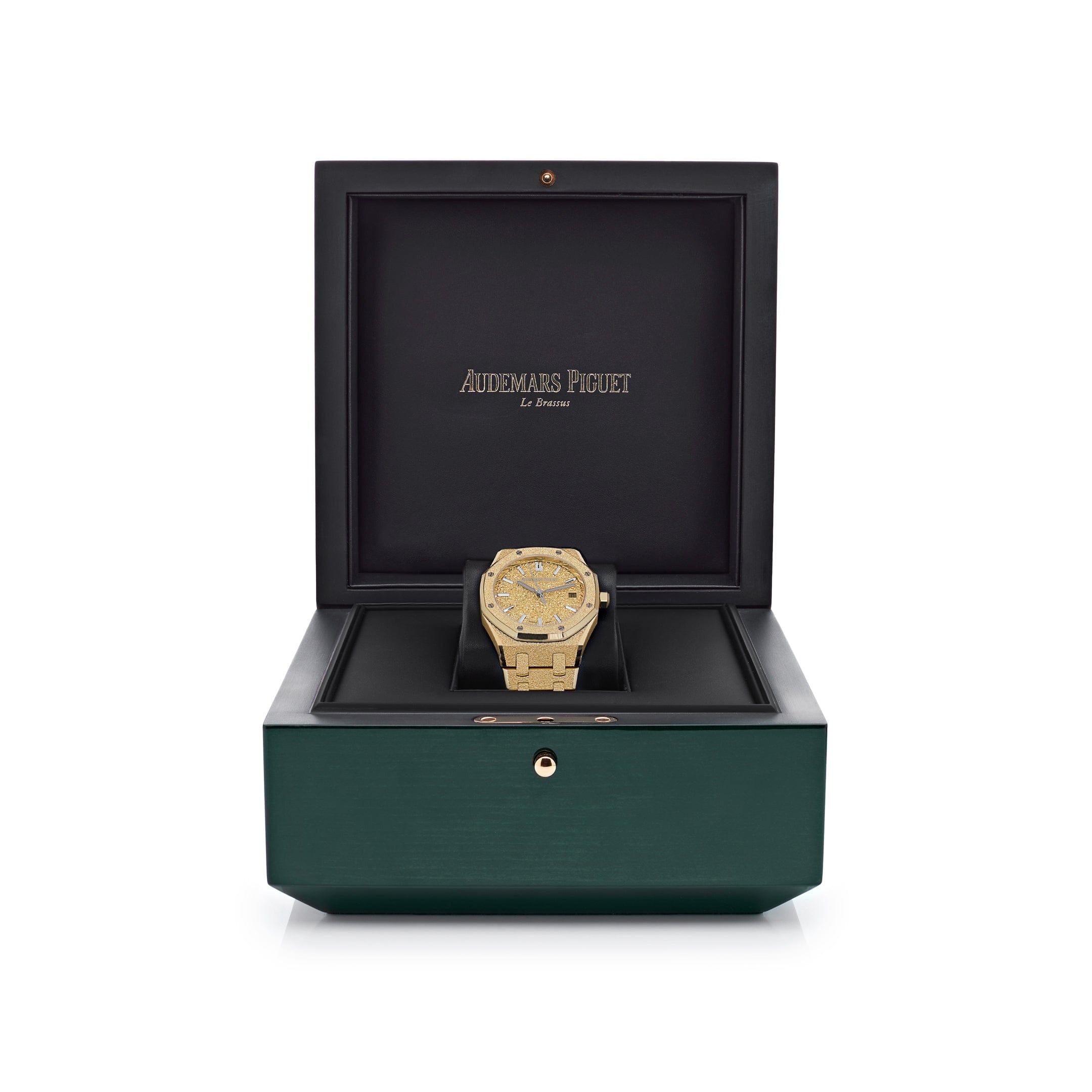 Royal Oak Frosted Yellow Gold Crystal Sand Dial 34mm Product Image 5