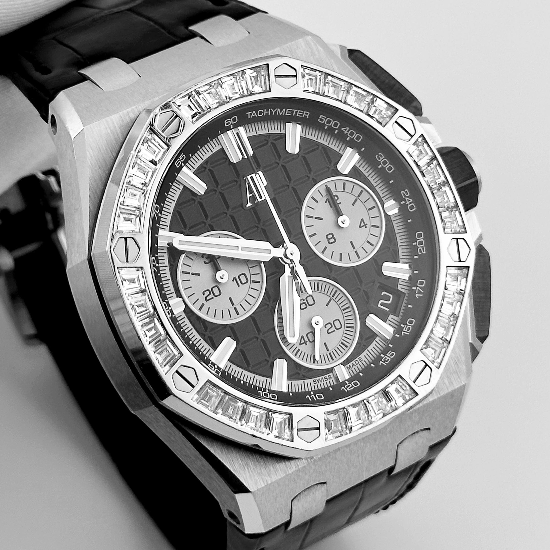 Audemars Piguet Royal Oak Offshore White Gold Diamond Black Dial
