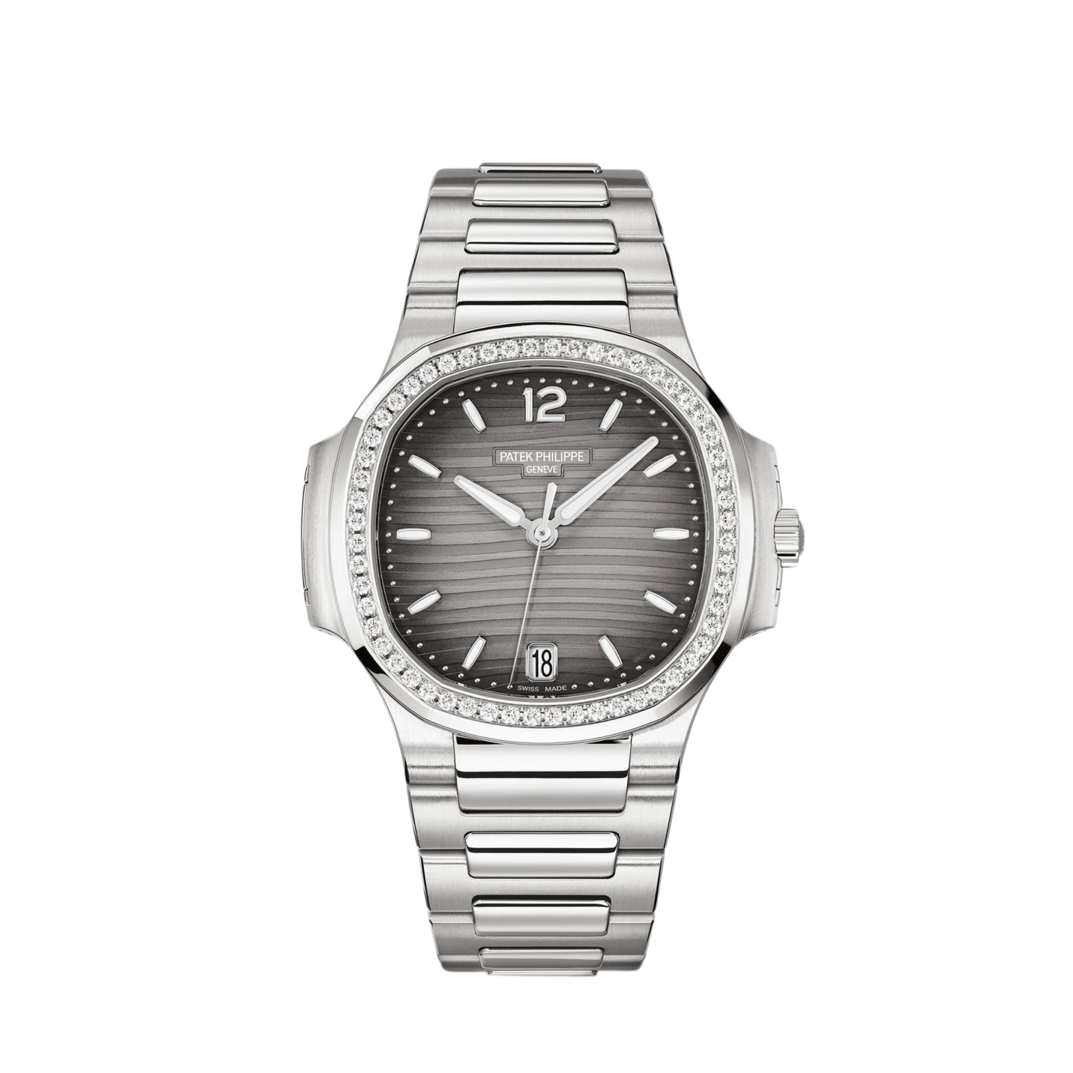 Nautilus Ladies Automatic Steel Diamond Grey Dial 35mm Product Image 1