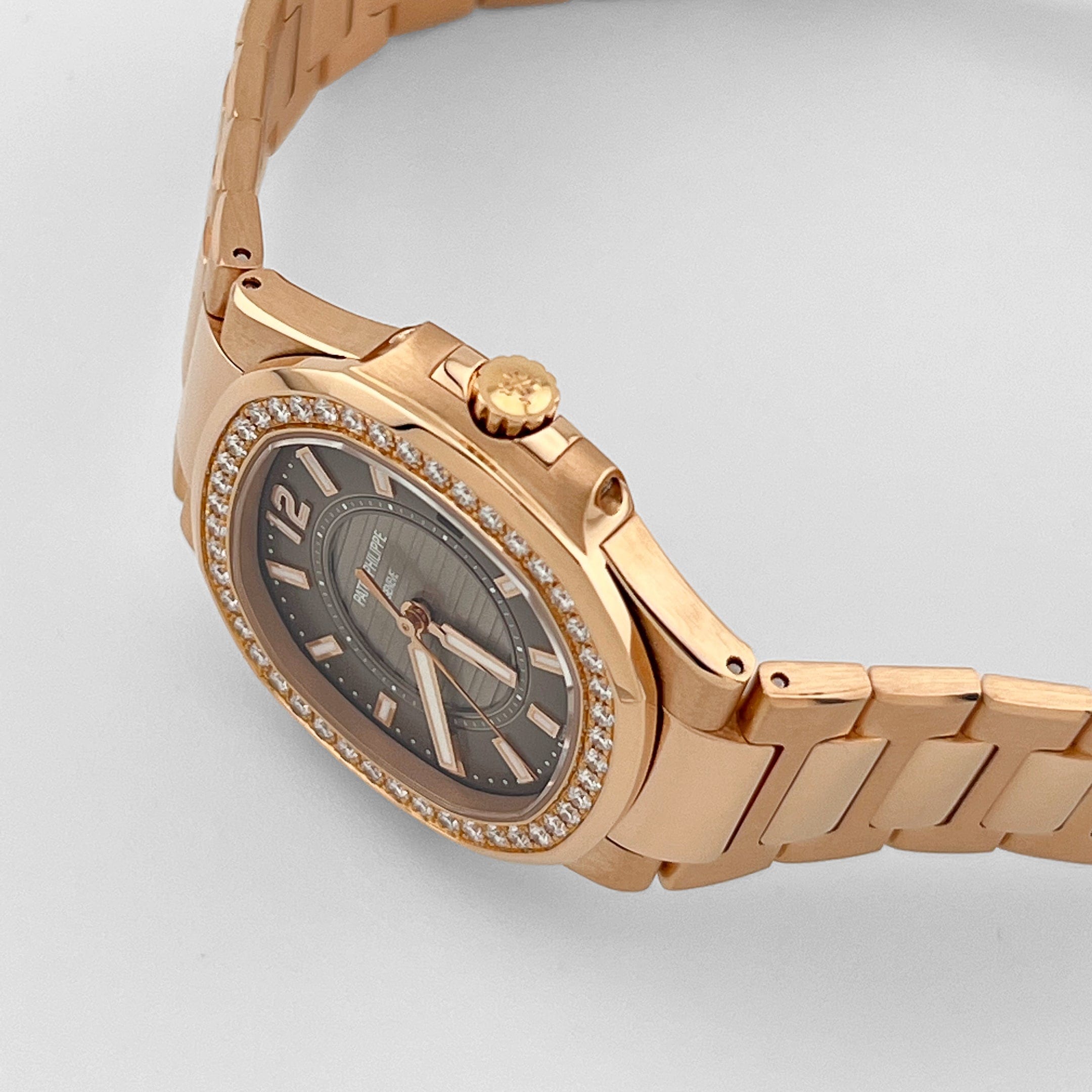 Nautilus Ladies Rose Gold Diamond Brown Dial 32mm Product Image 3