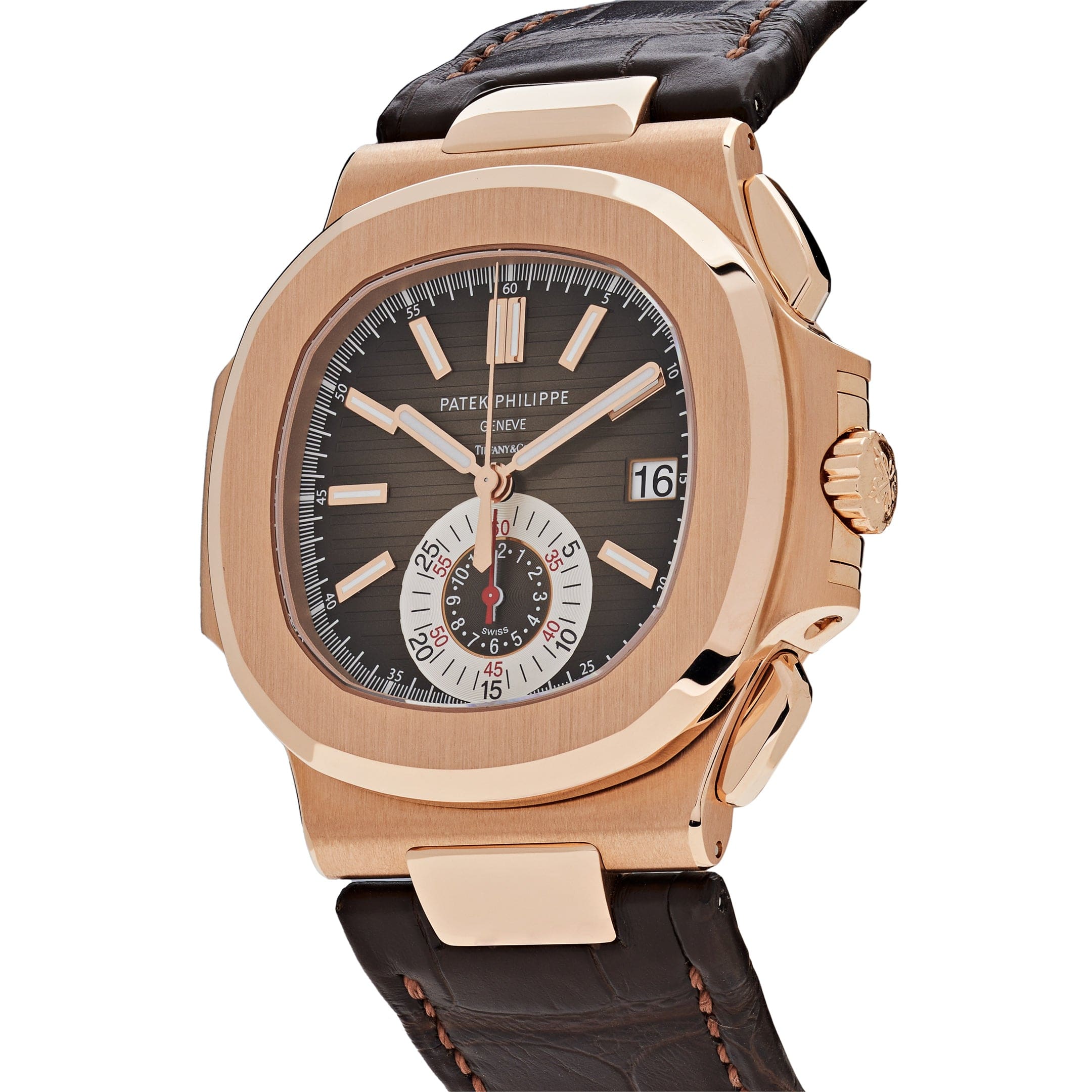 Nautilus Chronograph "Tiffany & Co." Rose Gold Brown Dial 41mm Product Image 1