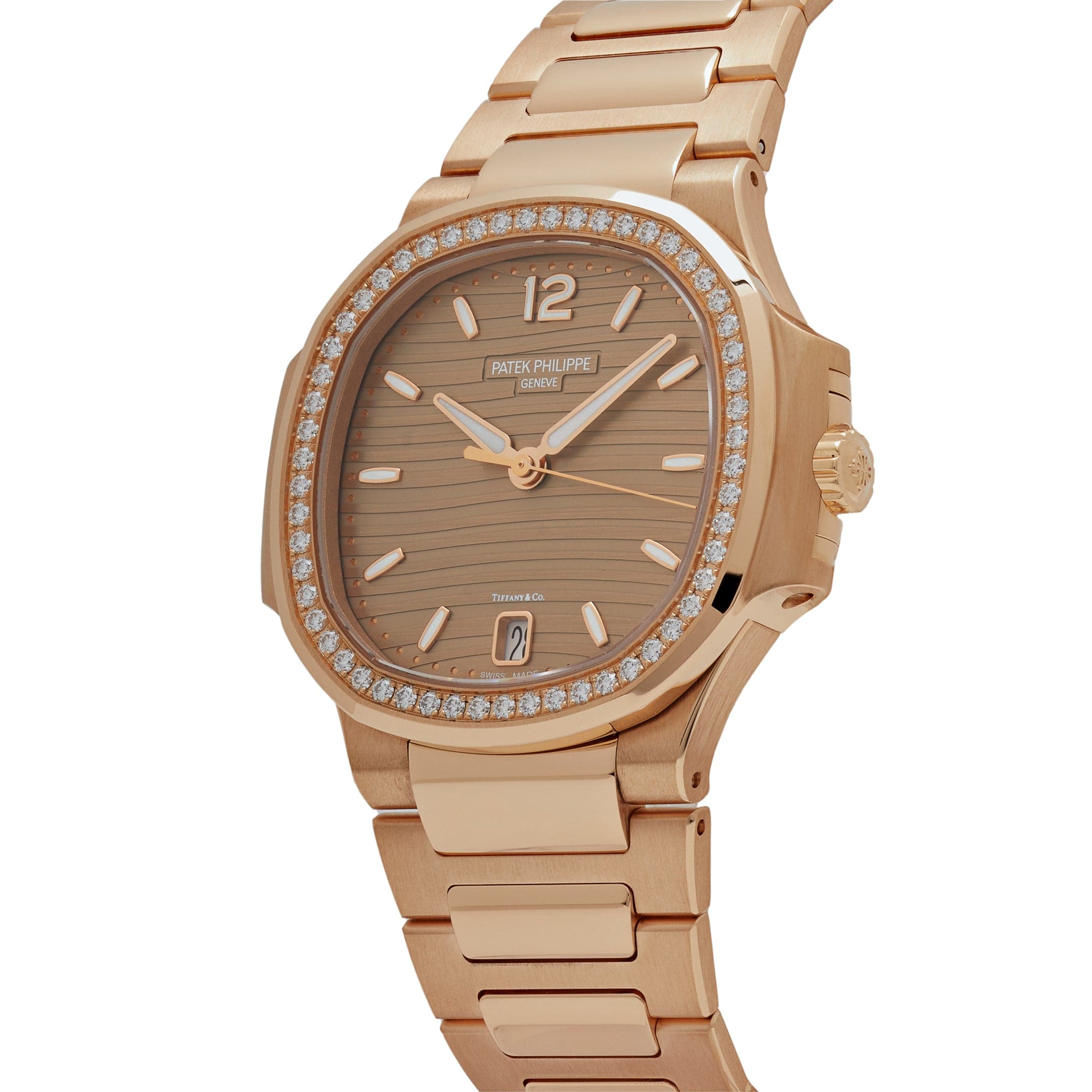Nautilus "Tiffany & Co." Rose Gold Diamond Champagne Dial 35mm Product Image 1