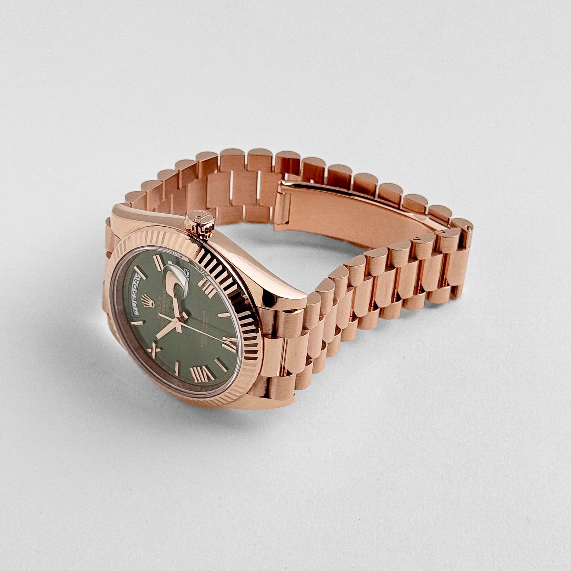 Day-Date Rose Gold Green Olive Dial 40mm Product Image 3