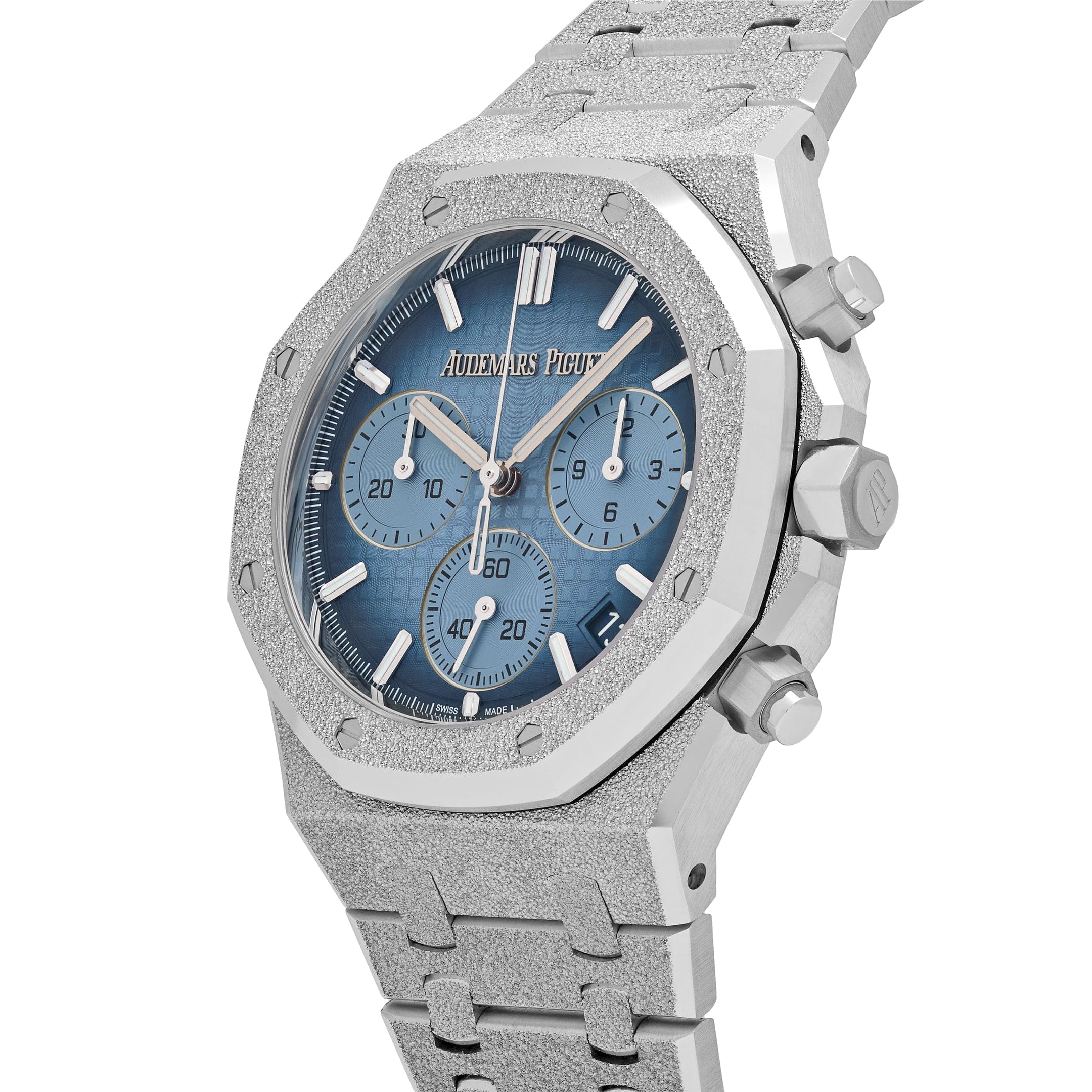 Royal Oak Chronograph Frosted White Gold Blue Dial 41mm Product Image 1