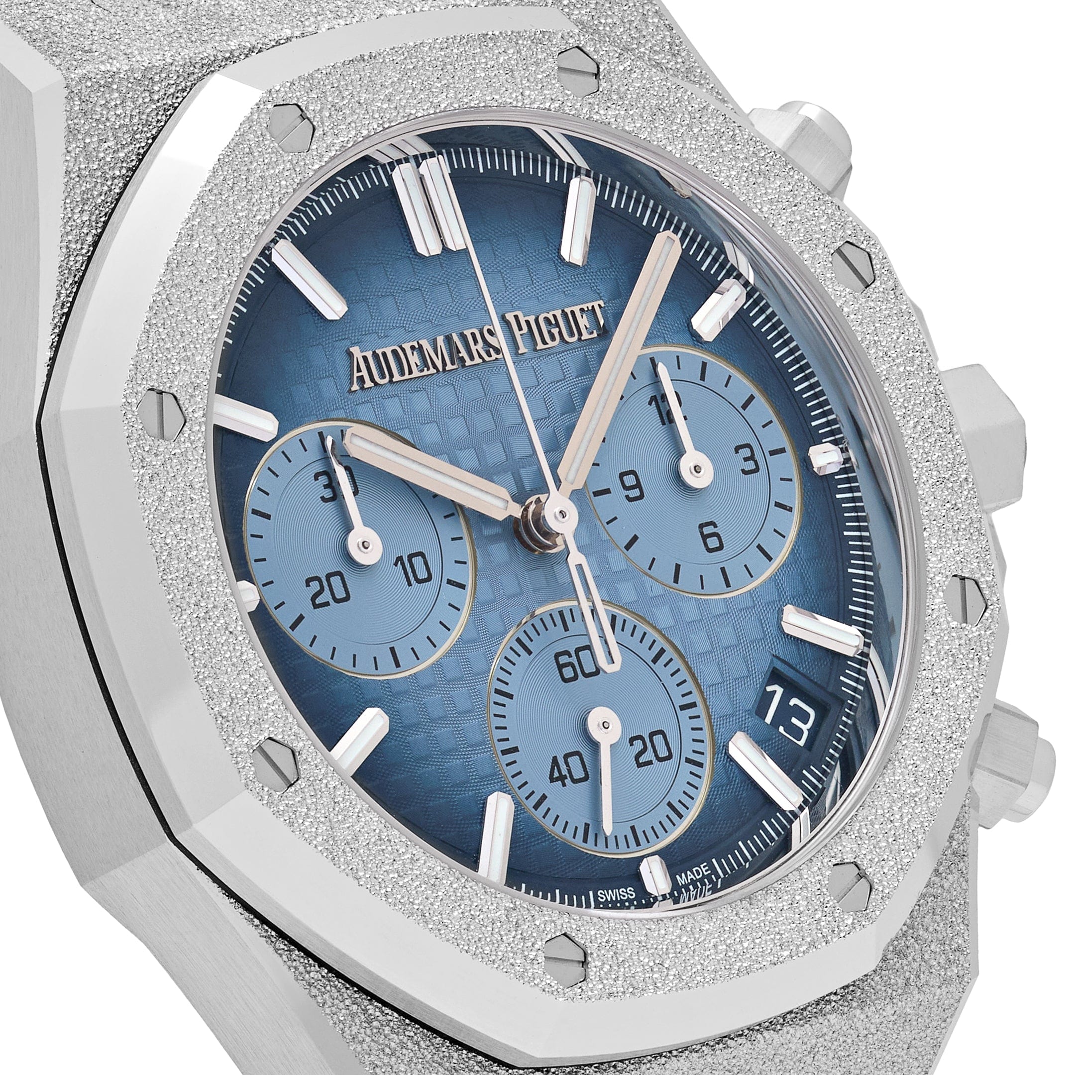 Royal Oak Chronograph Frosted White Gold Blue Dial 41mm Product Image 3