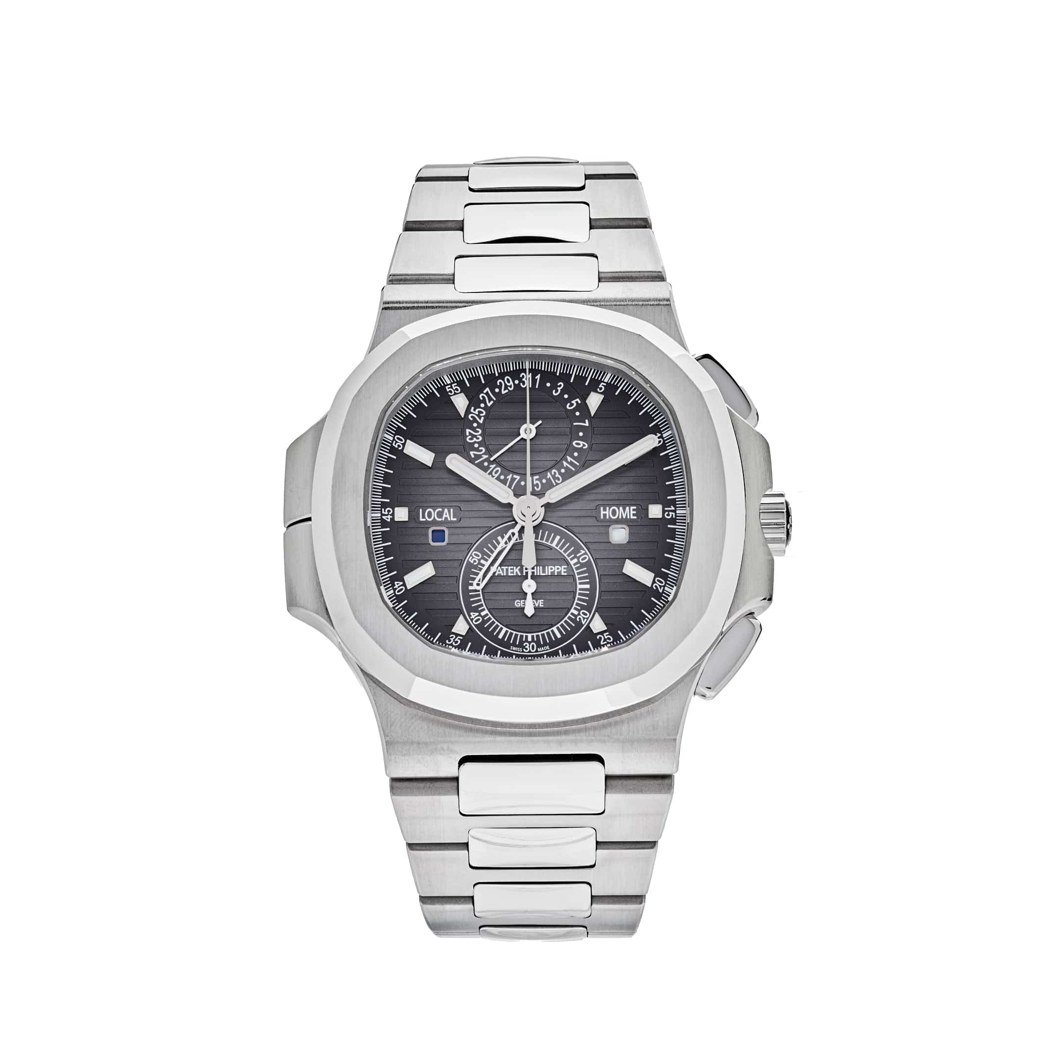 Nautilus Travel Time Steel Black Dial 40mm Product Image 1