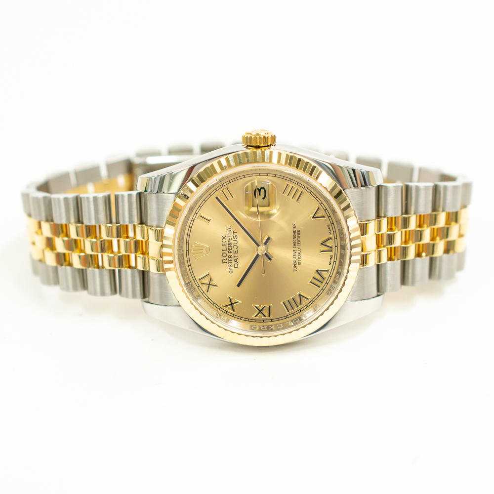 Datejust Yellow Gold & Steel Champagne Dial 36mm Product Image 2