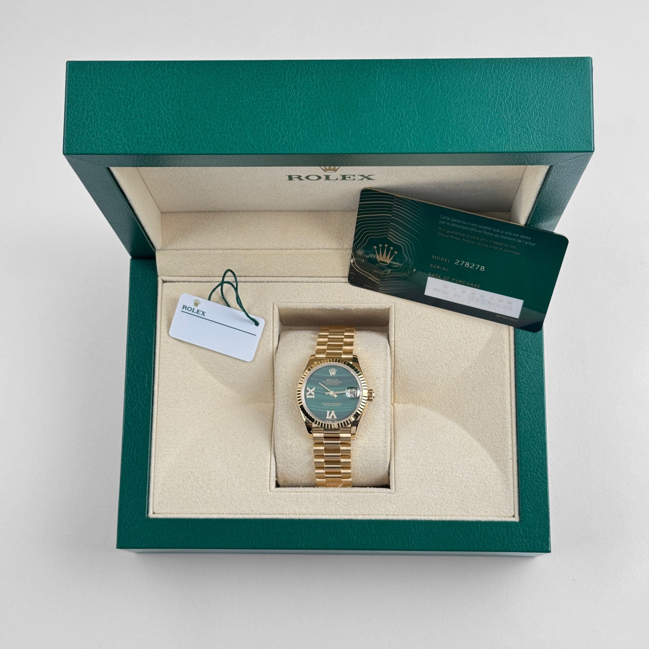Datejust Yellow Gold Green Malachite Dial 31mm Product Image 10