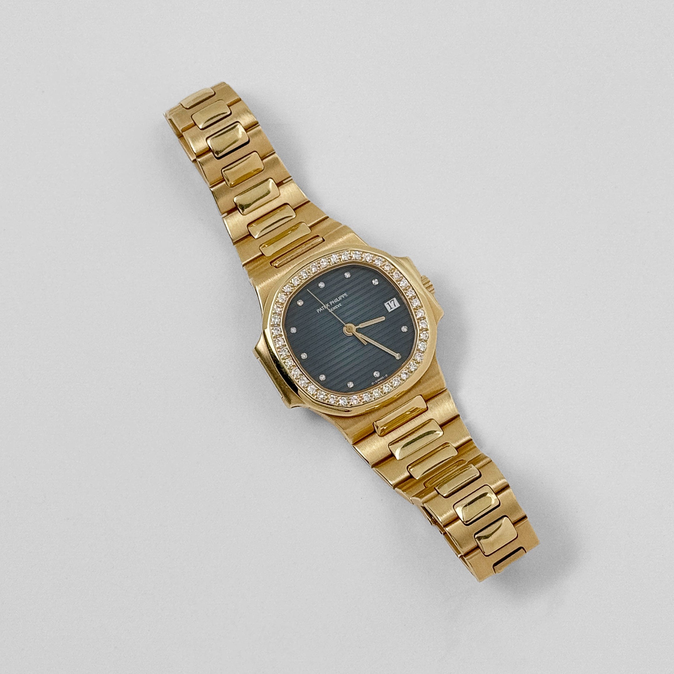 Vintage Nautilus Yellow Gold Diamond Blue Dial 37mm Product Image 1