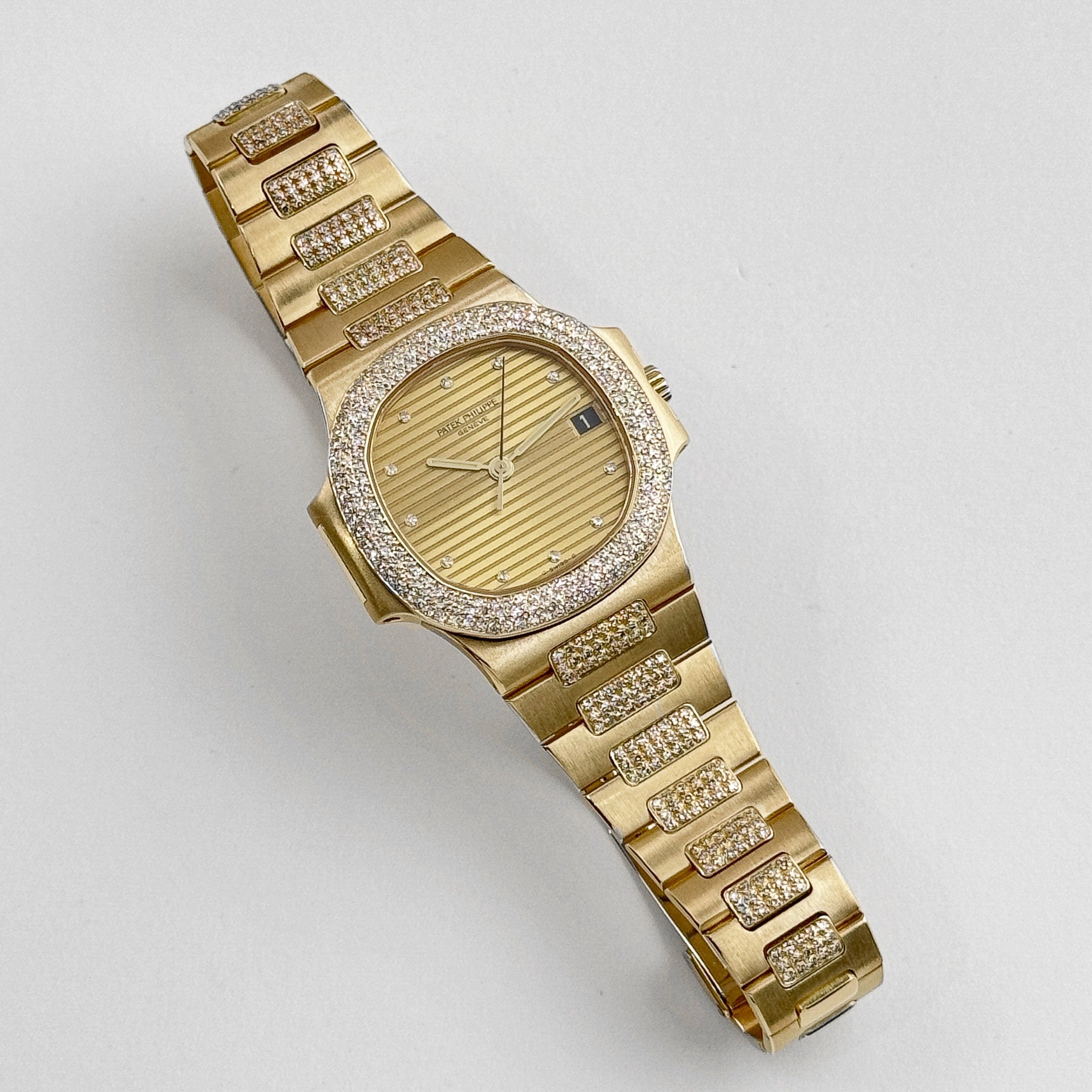 Vintage Nautilus Yellow Gold Diamond Gold Dial 37mm Product Image 1