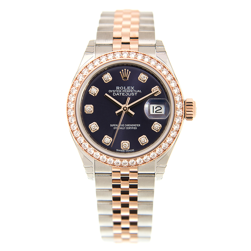 Lady-Datejust Rose Gold & Steel Diamond Jubilee Purple Dial 28mm Product Image 1