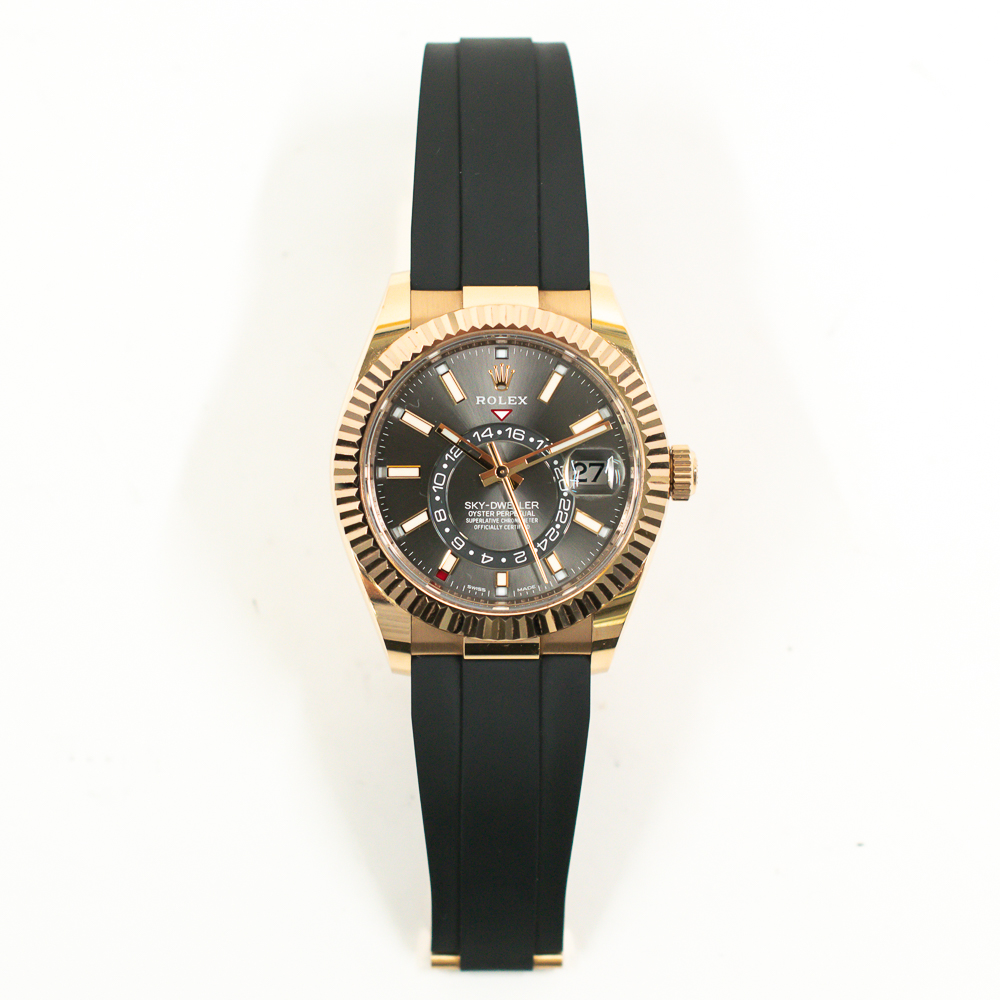 Sky-Dweller Rose Gold Oysterflex Grey Dial 42mm Product Image 1