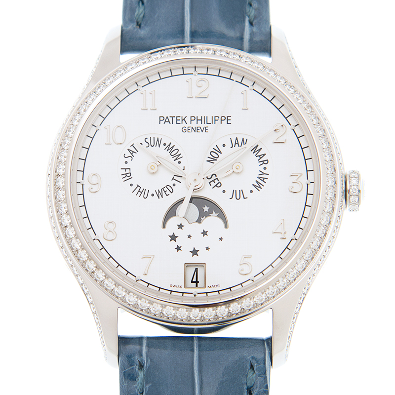 Annual Calendar White Gold Diamond Silver Dial 38mm Product Image 1