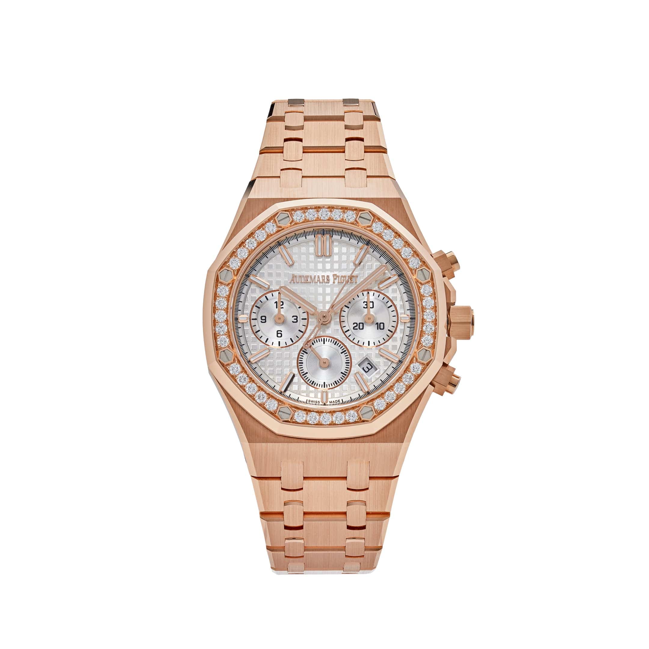 Royal Oak Chronograph Rose Gold Diamond Silver Dial 38mm Product Image 1