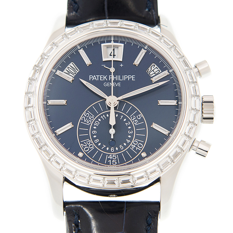 Annual Calendar Chronograph Platinum Diamond Blue Dial 40mm Product Image 1
