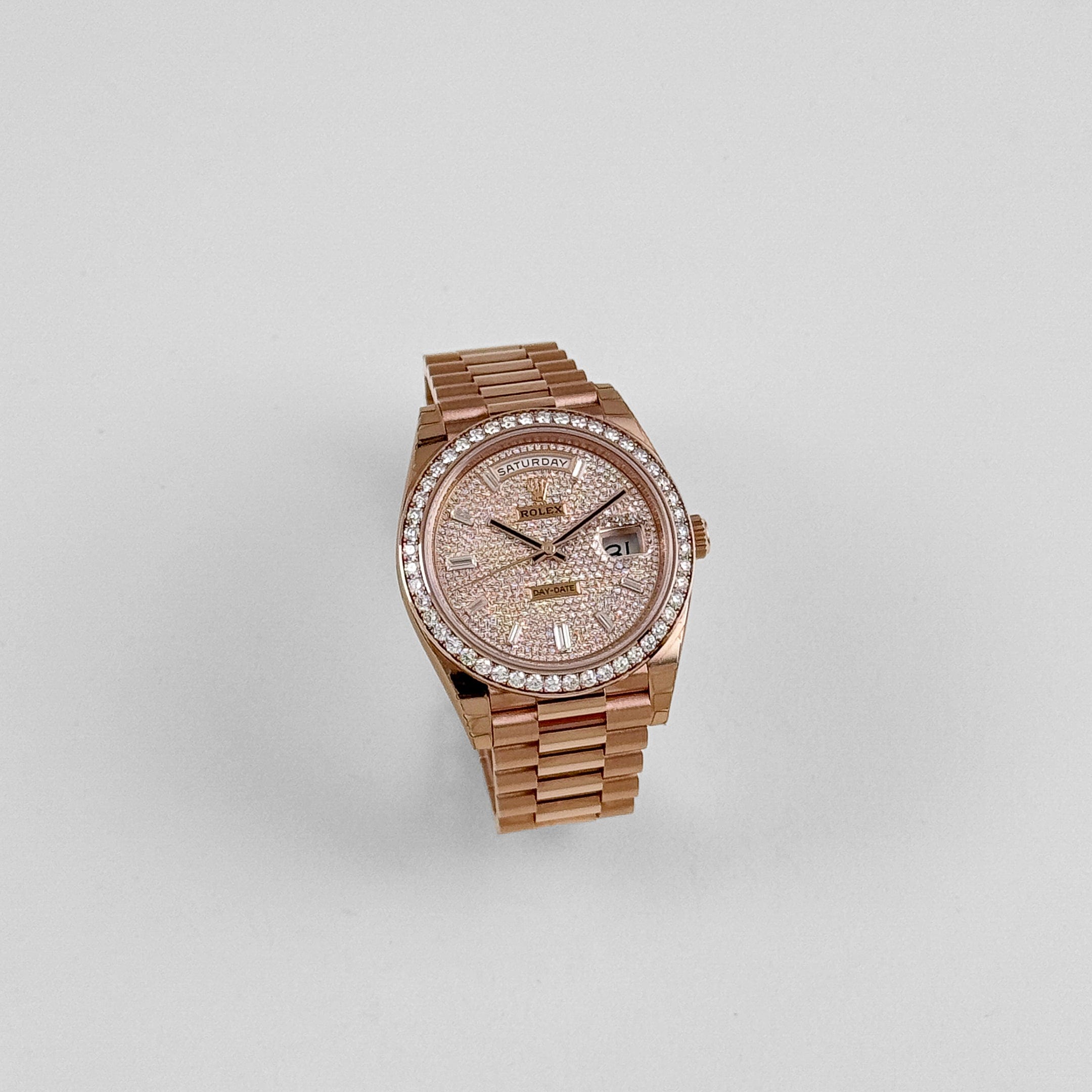 Day-Date Rose Gold Diamond Pave Dial 40mm Product Image 1