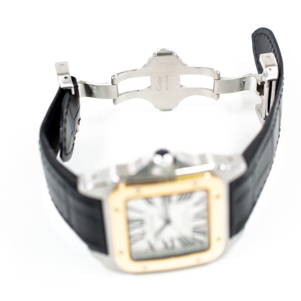 Santos de Cartier Yellow Gold & Steel Silver Dial 38mm Product Image 6